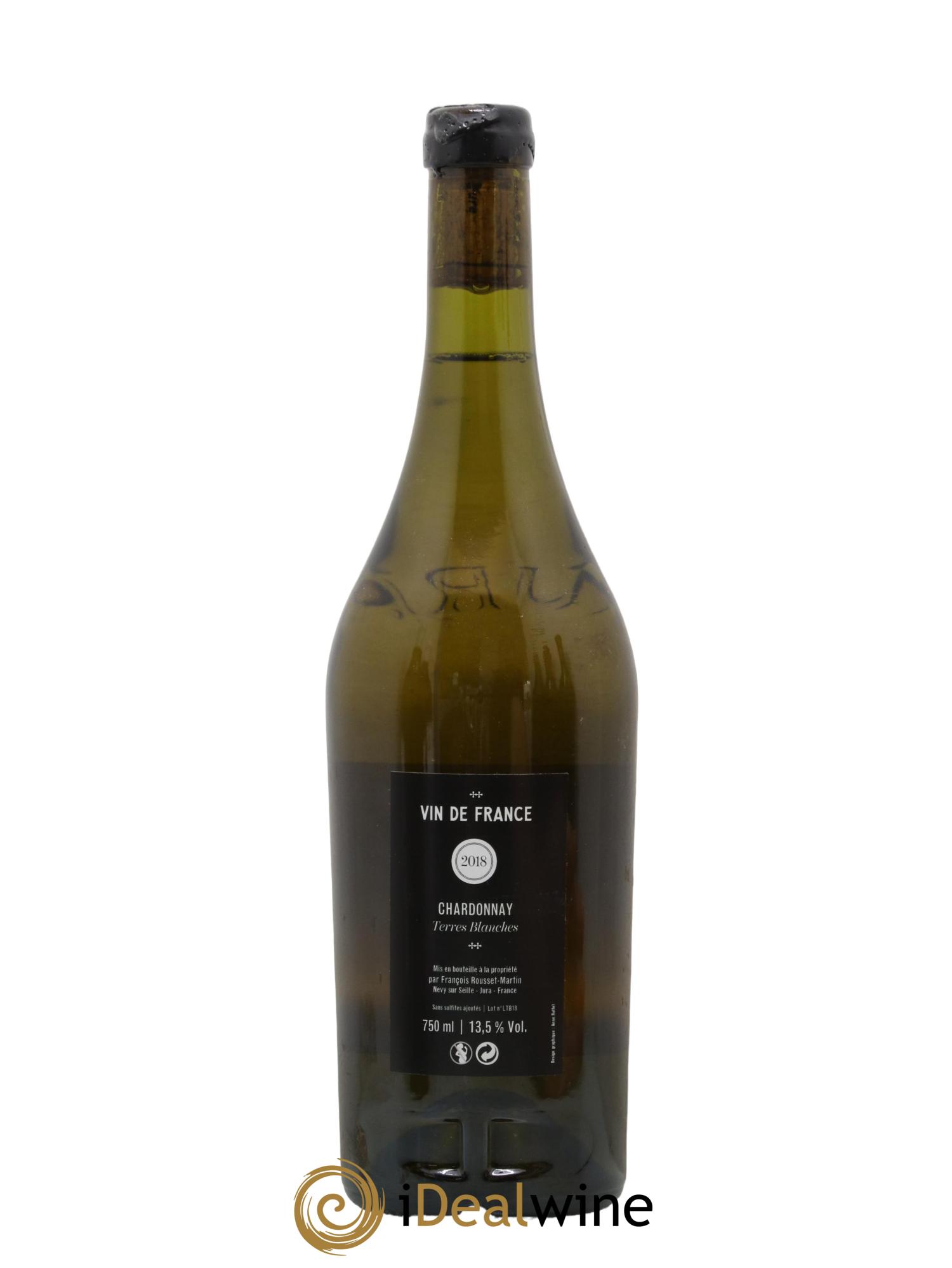 Vin de France Terres Blanches Chardonnay François Rousset Martin 2018 - Lot de 1 bouteille - 1
