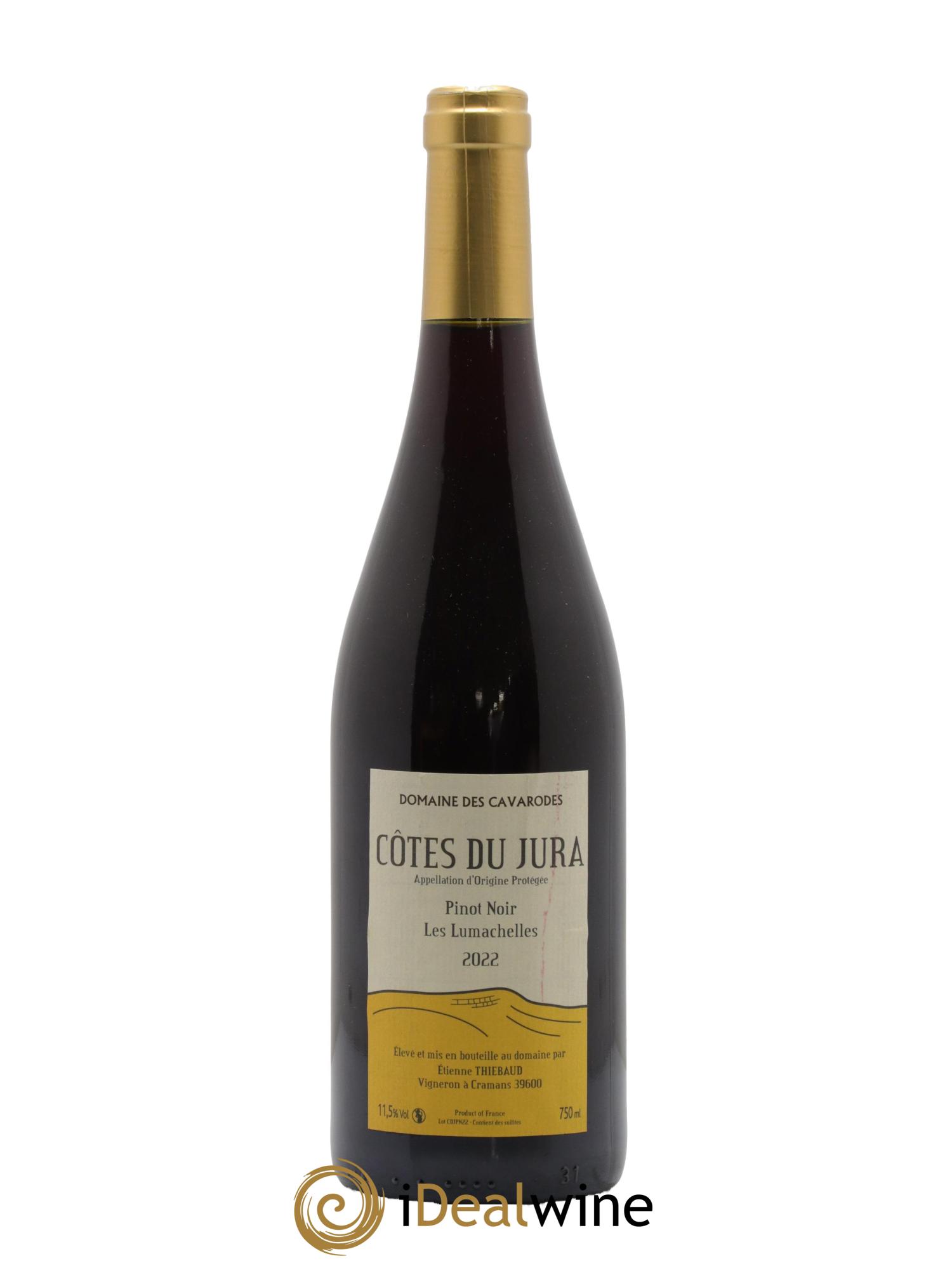 Côtes du Jura Pinot Noir Les Lumachelles Cavarodes (Domaine des) - Etienne Thiébaud 2022 - Lot de 1 bouteille - 0