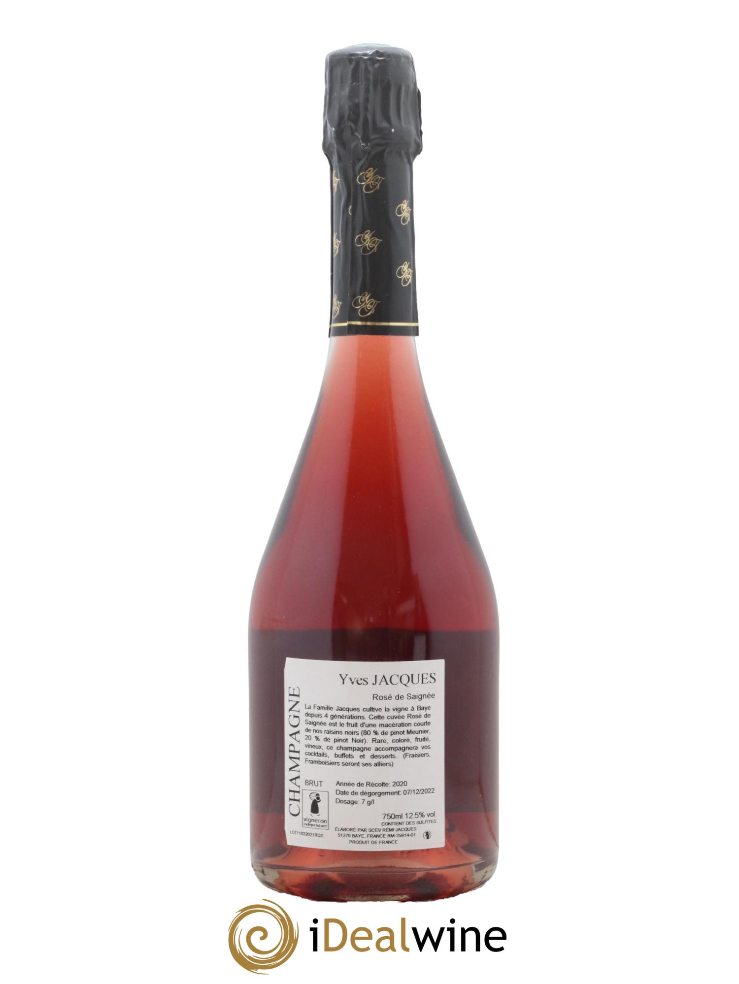 Champagne - Rosé de Saignée Yves Jacques 2020 - Lot de 1 bouteille - 1