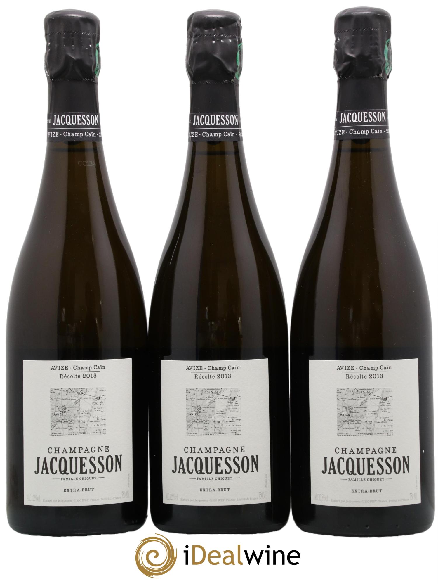 Avize Champ Caïn Extra-Brut Jacquesson 2013 - Lot de 3 bouteilles - 0