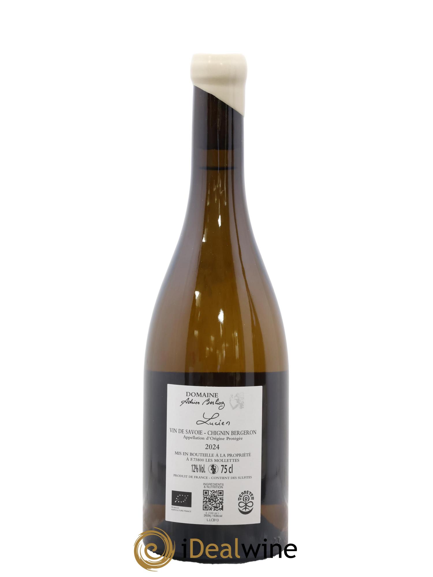 Vin de Savoie Chignin-Bergeron Lucien Adrien Berlioz 2024 - Lot de 1 bouteille - 1