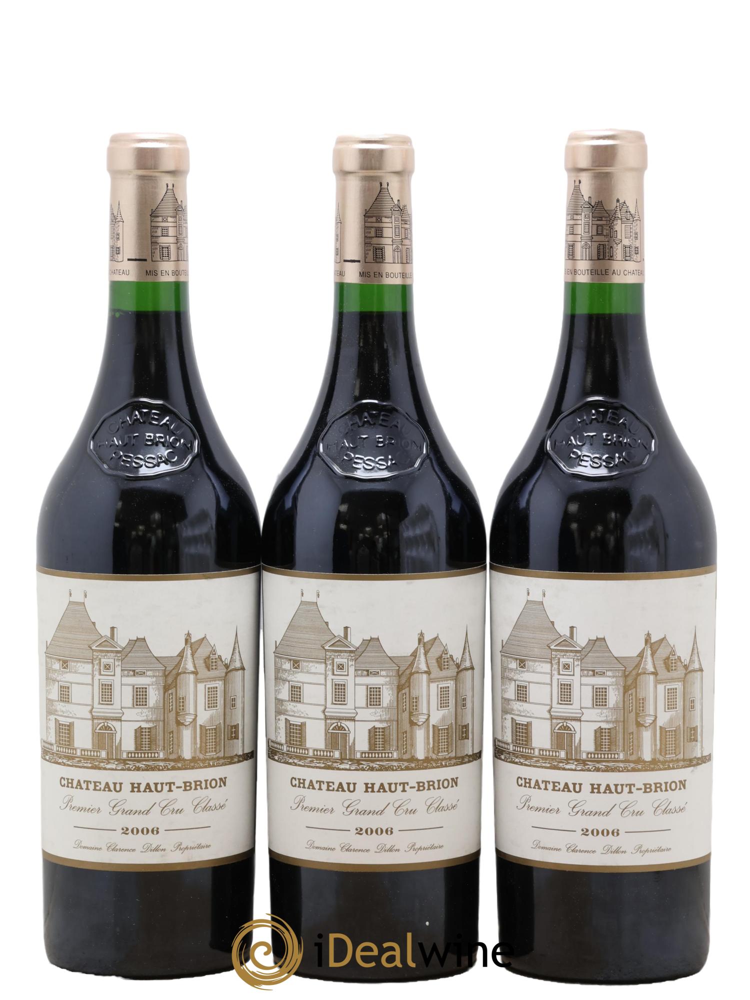Château Haut Brion 1er Grand Cru Classé 2006 - Lot de 3 bouteilles - 0
