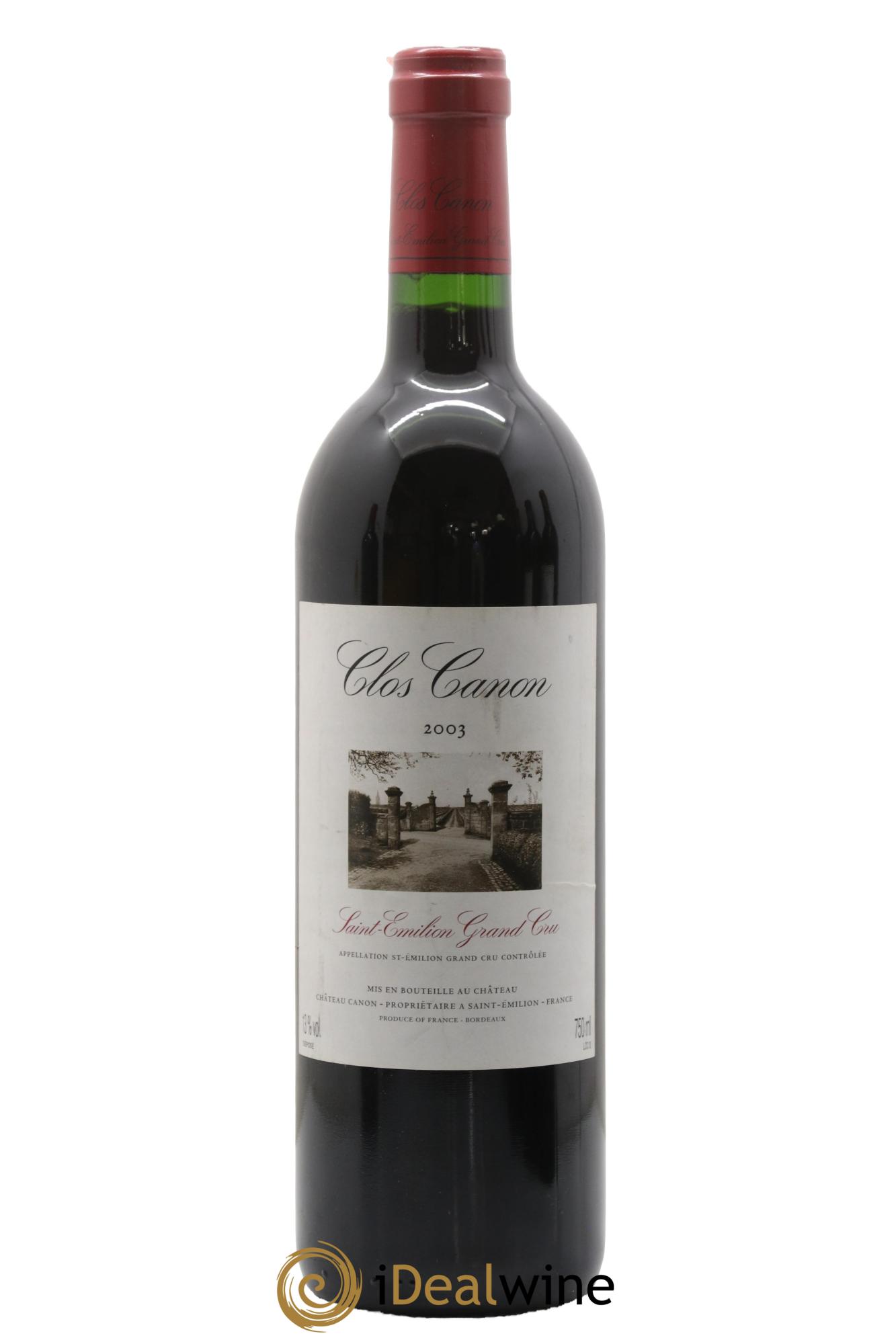 Saint-Émilion Grand Cru Clos Canon 2003 - Lot de 1 bouteille - 0