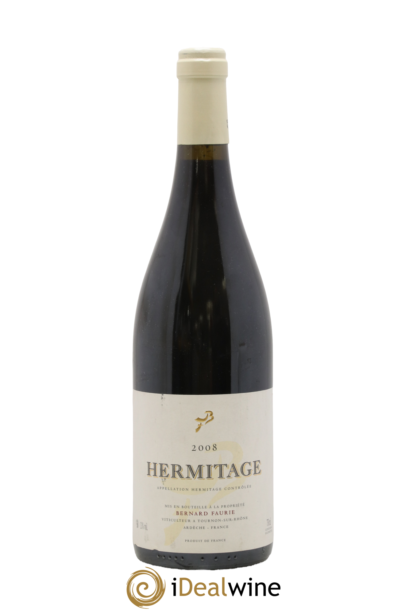 Hermitage Greffieux Bessards (capsule blanche) Bernard Faurie 2008 - Lot de 1 bouteille - 0