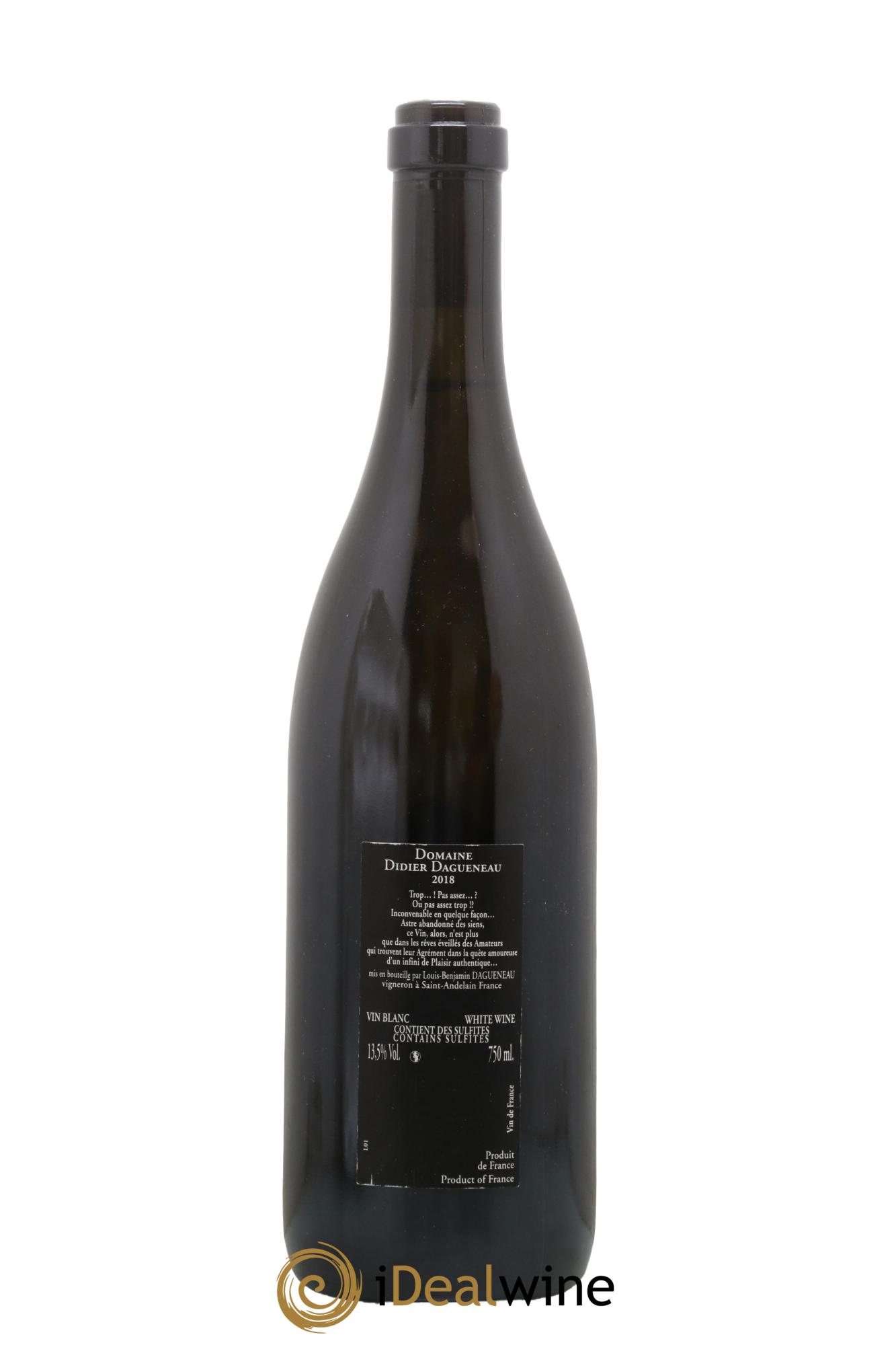 Vin de France (anciennement Pouilly-Fumé) Silex Dagueneau (Domaine Didier - Louis-Benjamin) 2018 - Posten von 1 Flasche - 1