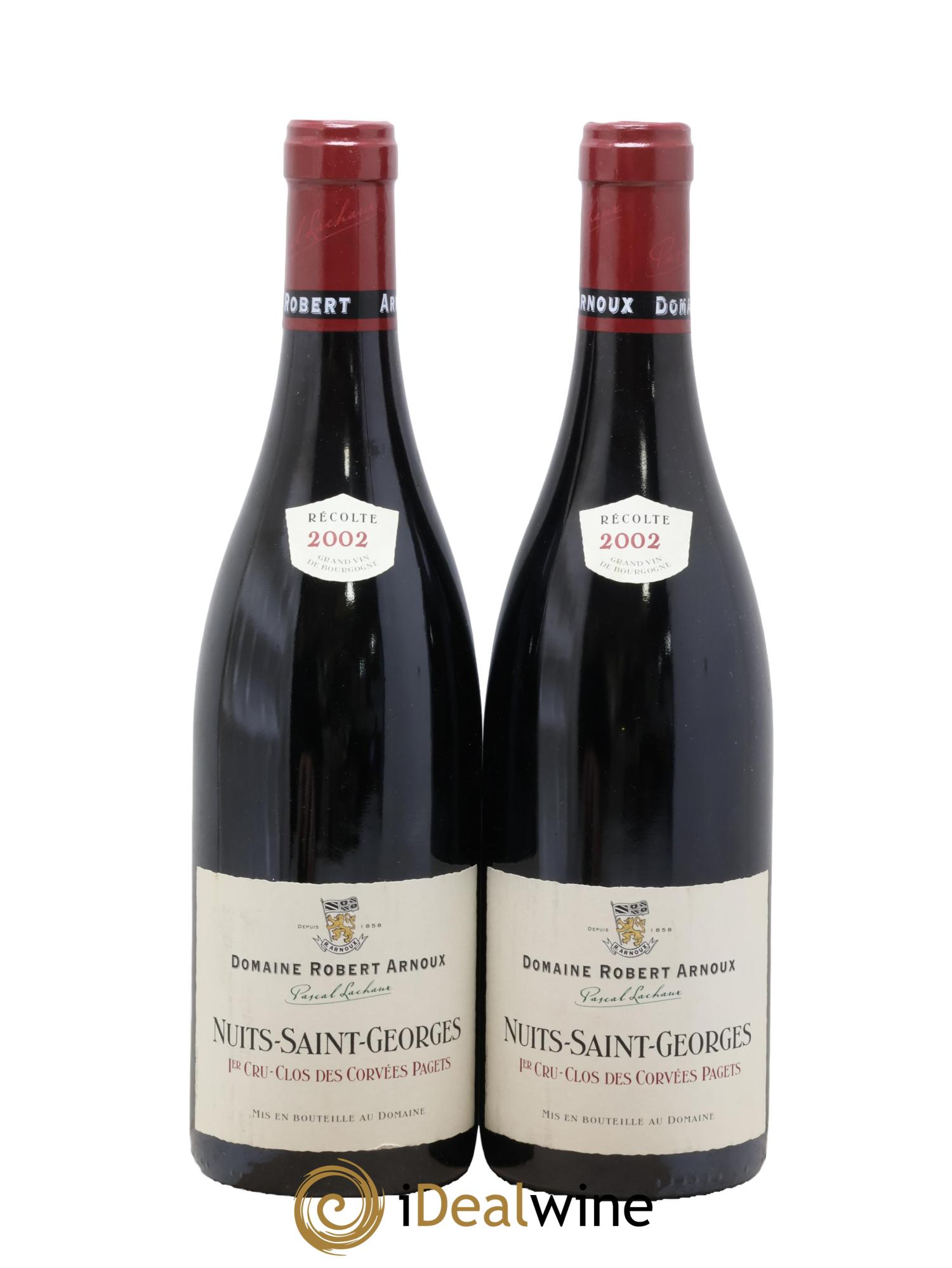 Nuits-Saint-Georges 1er Cru Clos des Corvées Pagets Arnoux-Lachaux (Domaine) 2002 - Lot de 2 bouteilles - 0