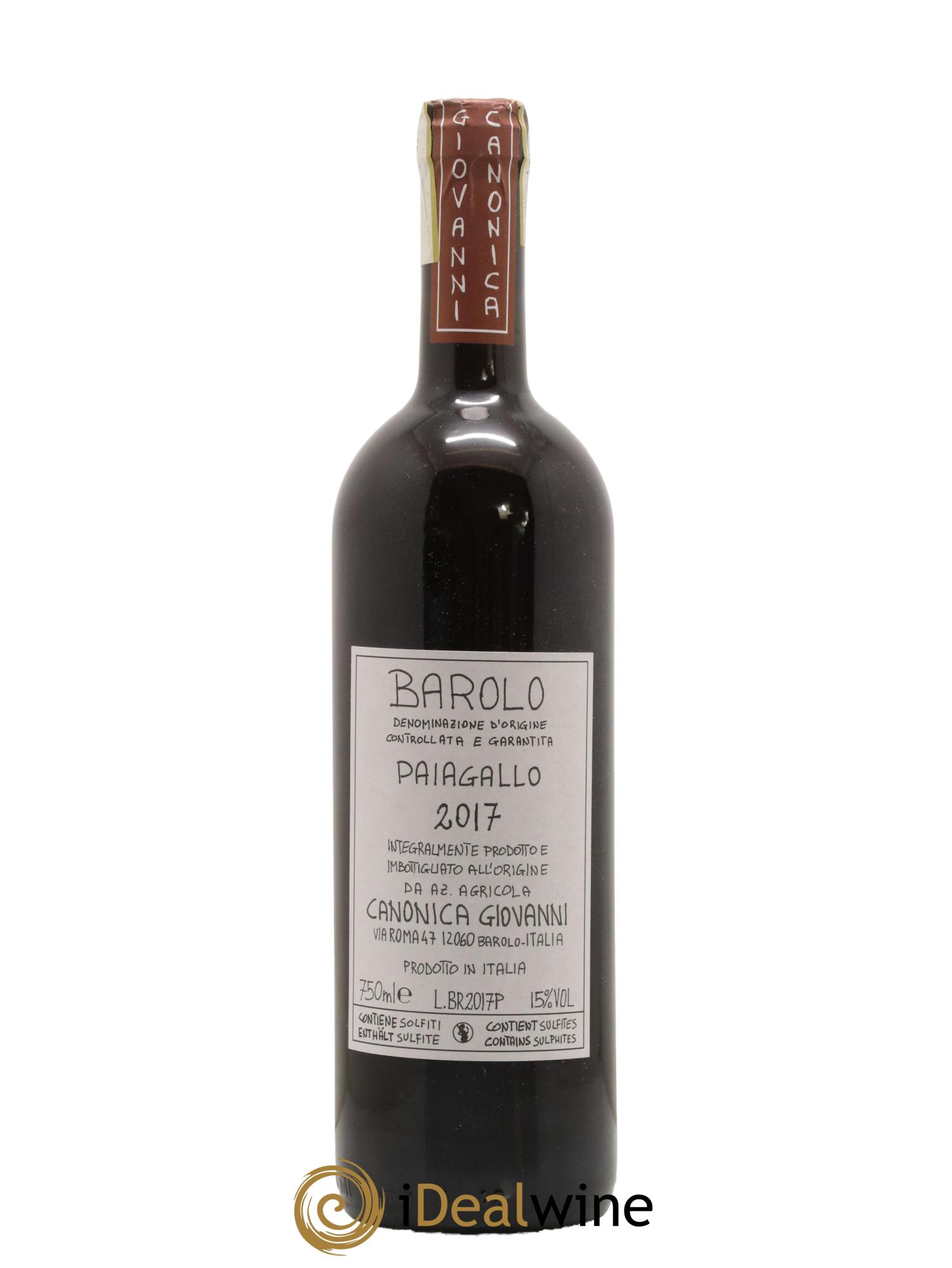 Barolo DOCG Paiagallo Giovanni Canonica 2017 - Lotto di 1 bottiglia - 0