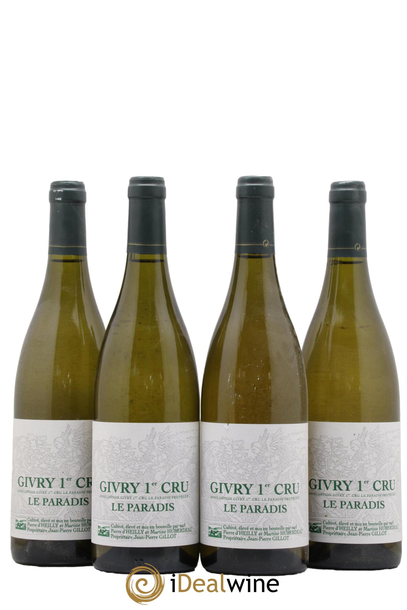 Givry 1er Cru Le Paradis Jean-Pierre Gillot 2015 - Lot de 4 bouteilles - 0