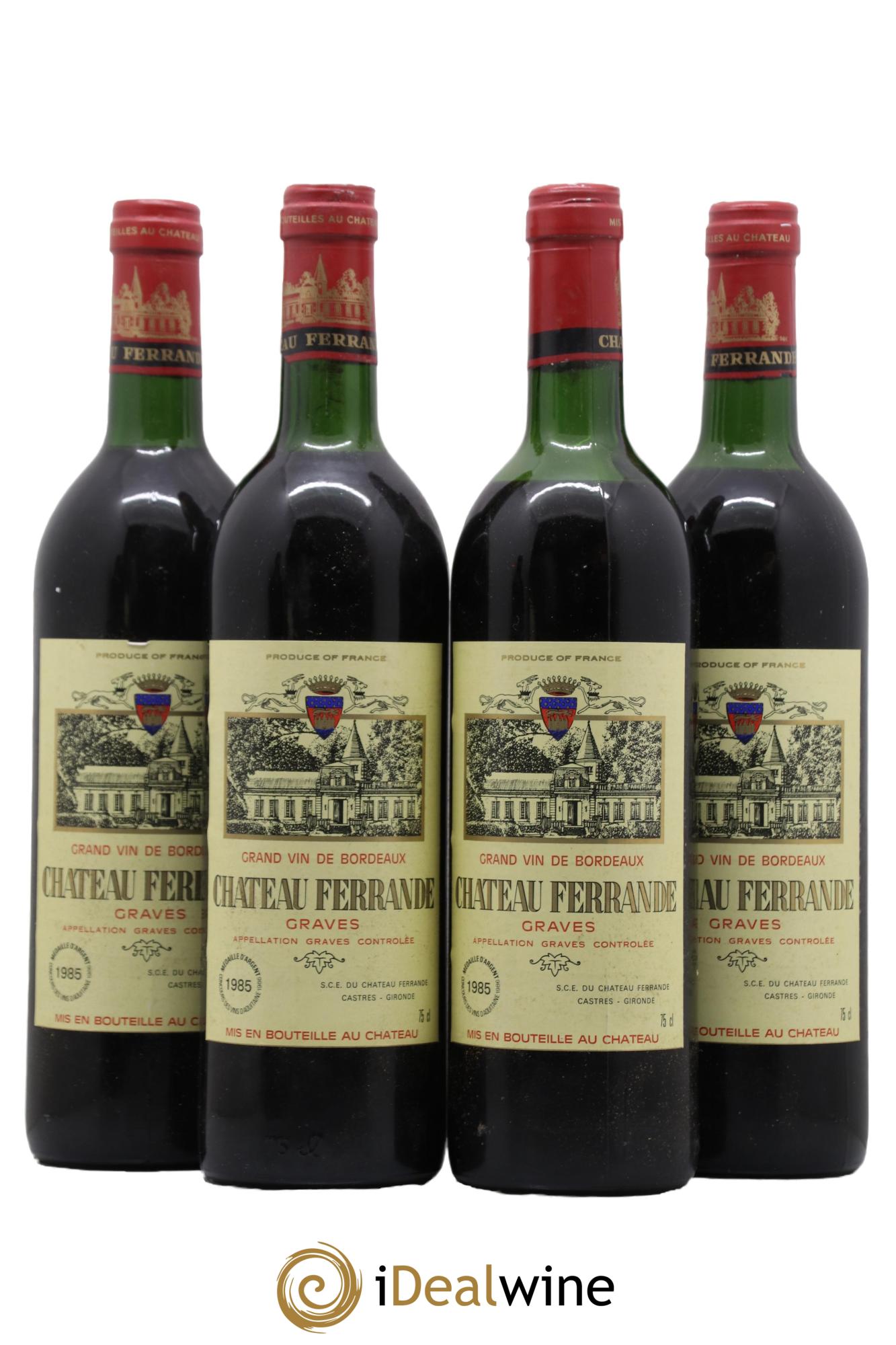 Château Ferrande 1985 - Lot de 4 bouteilles - 0
