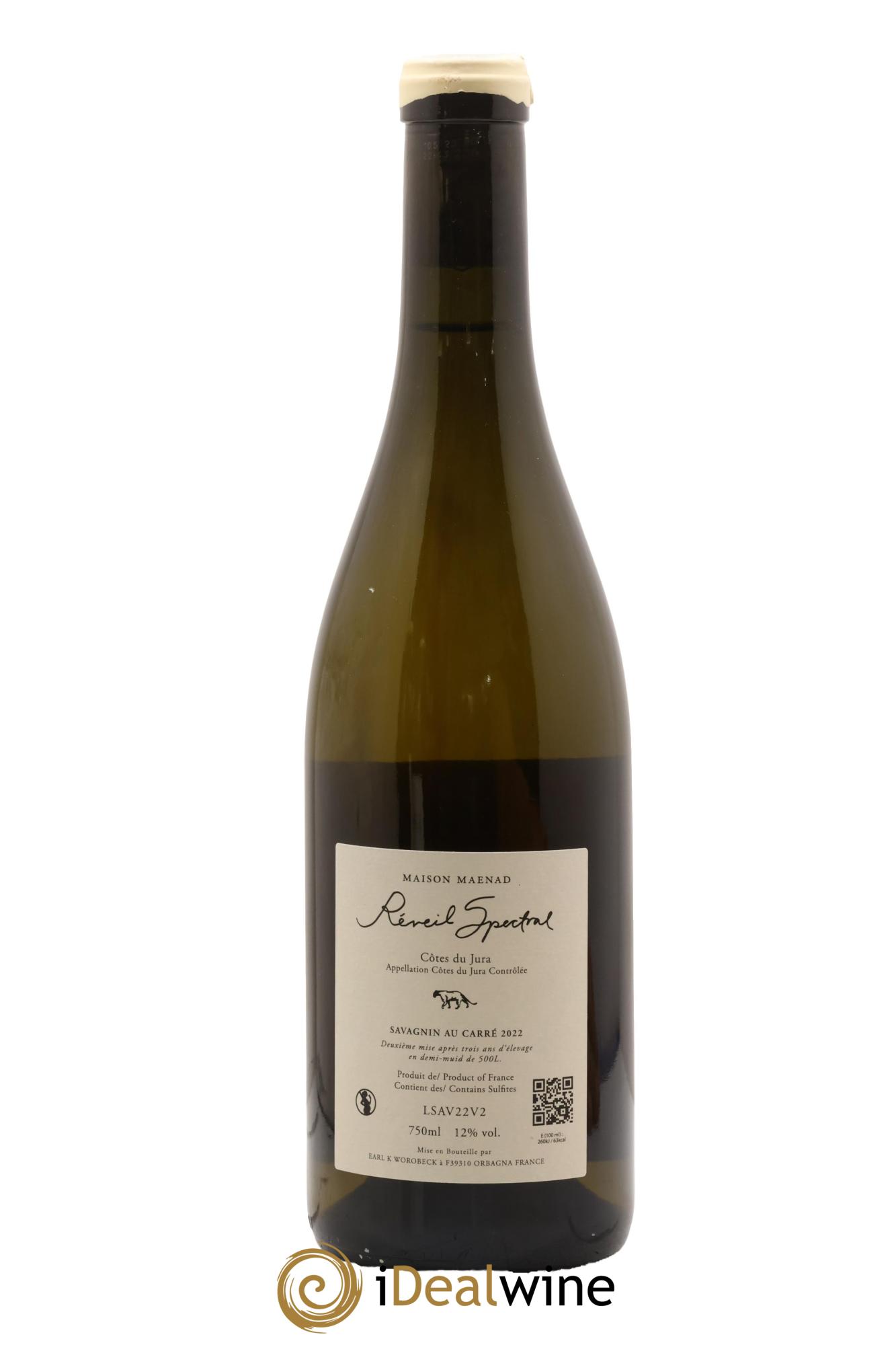 Côtes du Jura Réveil Spectral - Savagnin Au Carré Katie Worobeck Maison Maenad 2022 - Lot of 1 bottle - 1