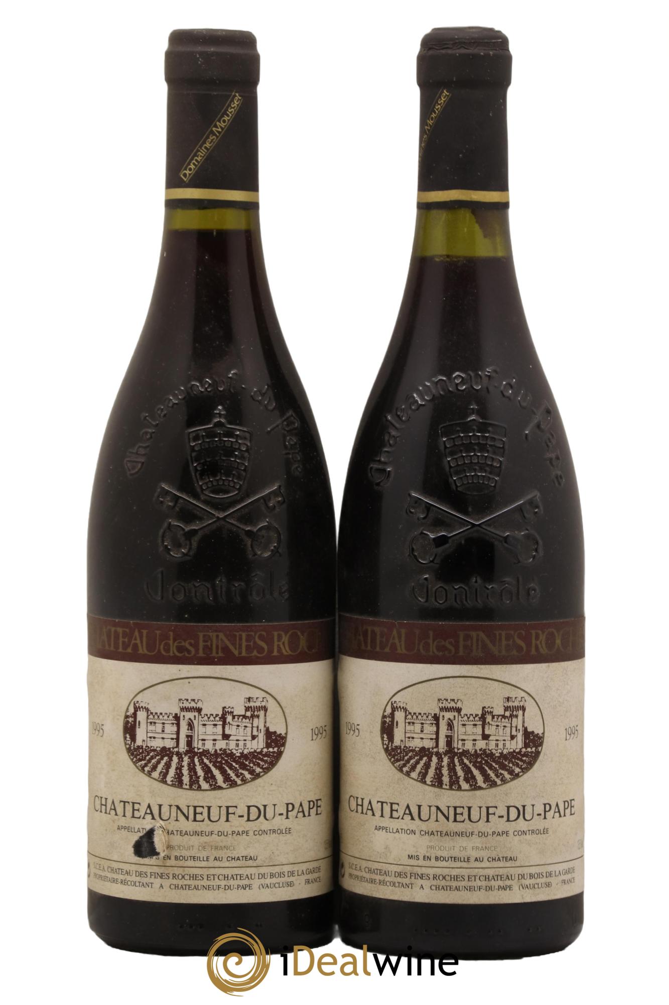 Châteauneuf-du-Pape Chateau Des Fines Roches 1995 - Posten von 2 Flaschen - 0