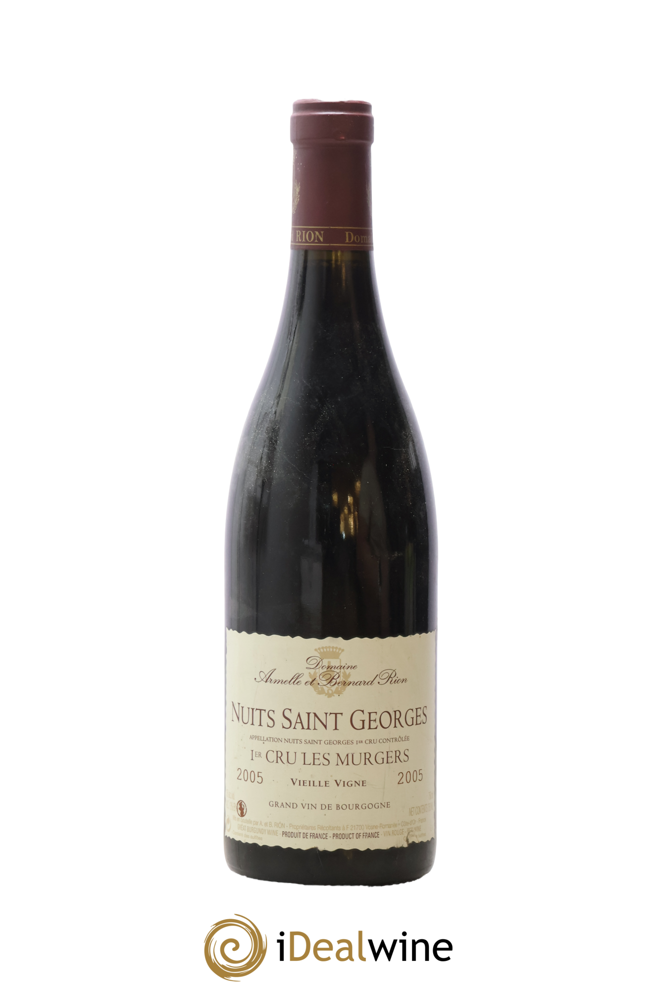 Nuits-Saint-Georges 1er Cru Les Murgers Armelle et Bernard Rion Vieille Vigne 2005 - Lot de 1 bouteille - 0