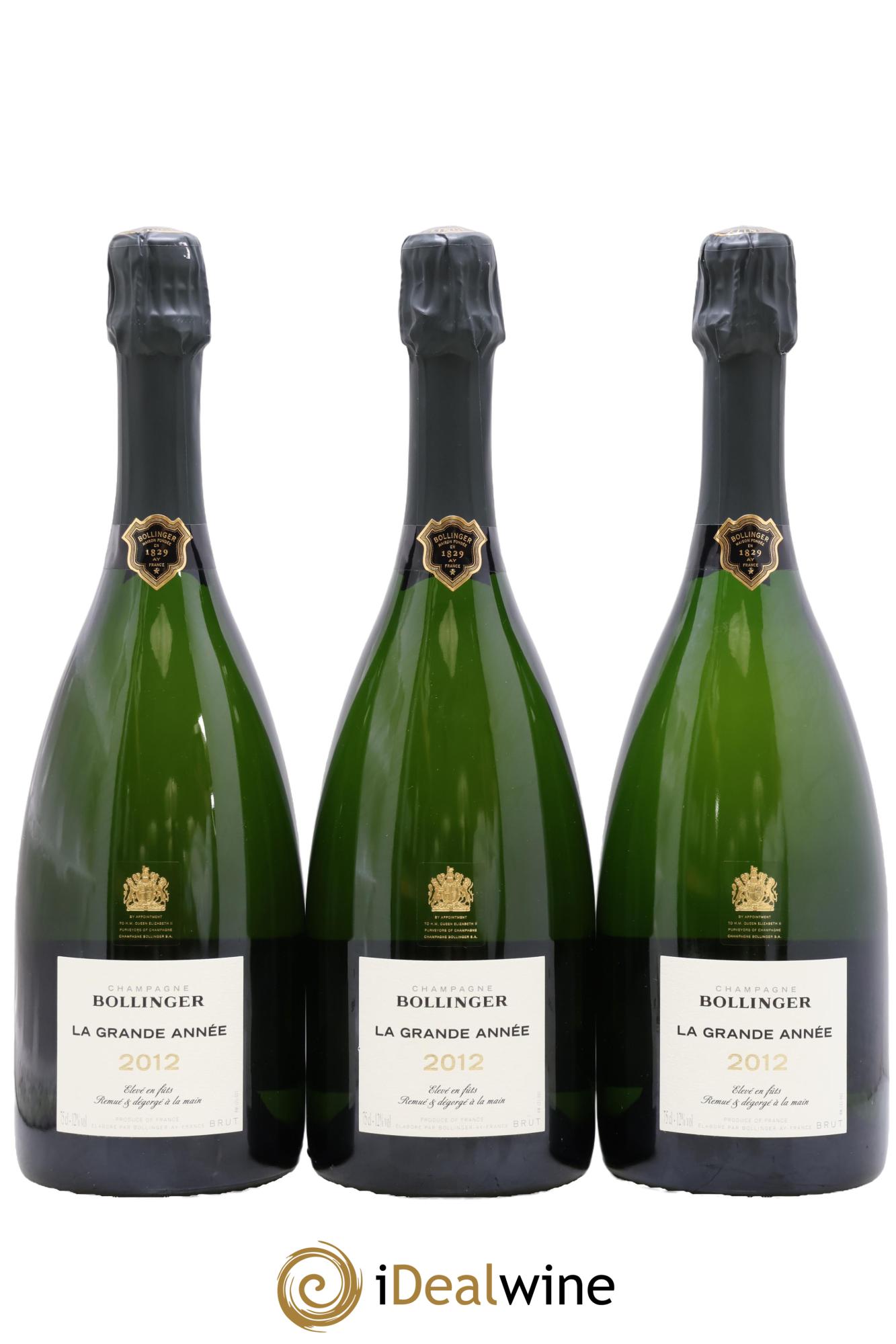 La Grande Année Brut Bollinger 2012 - Lot of 3 bottles - 0