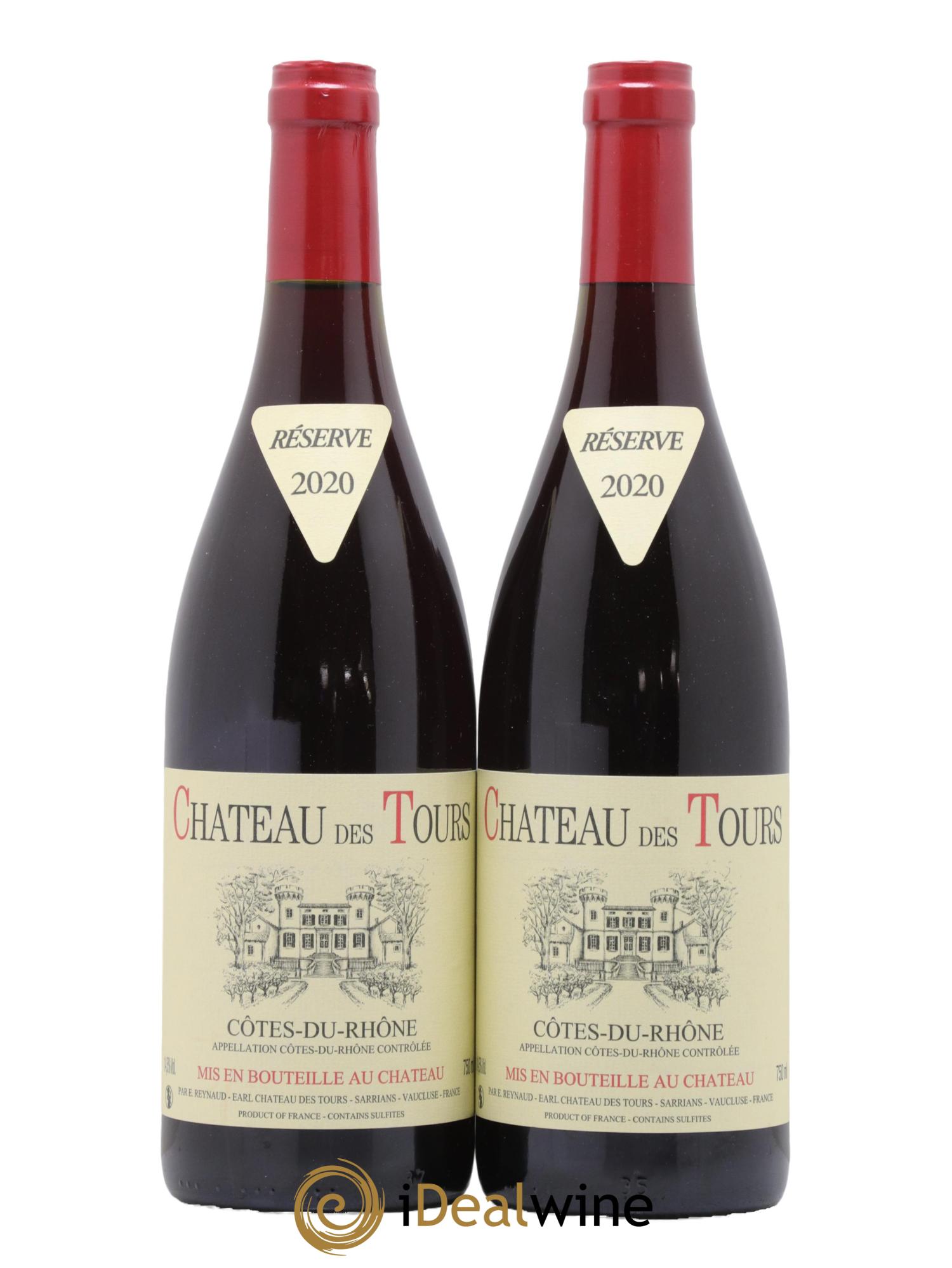 Côtes-du-Rhône Château des Tours Emmanuel Reynaud 2020 - Lot de 2 bouteilles - 0