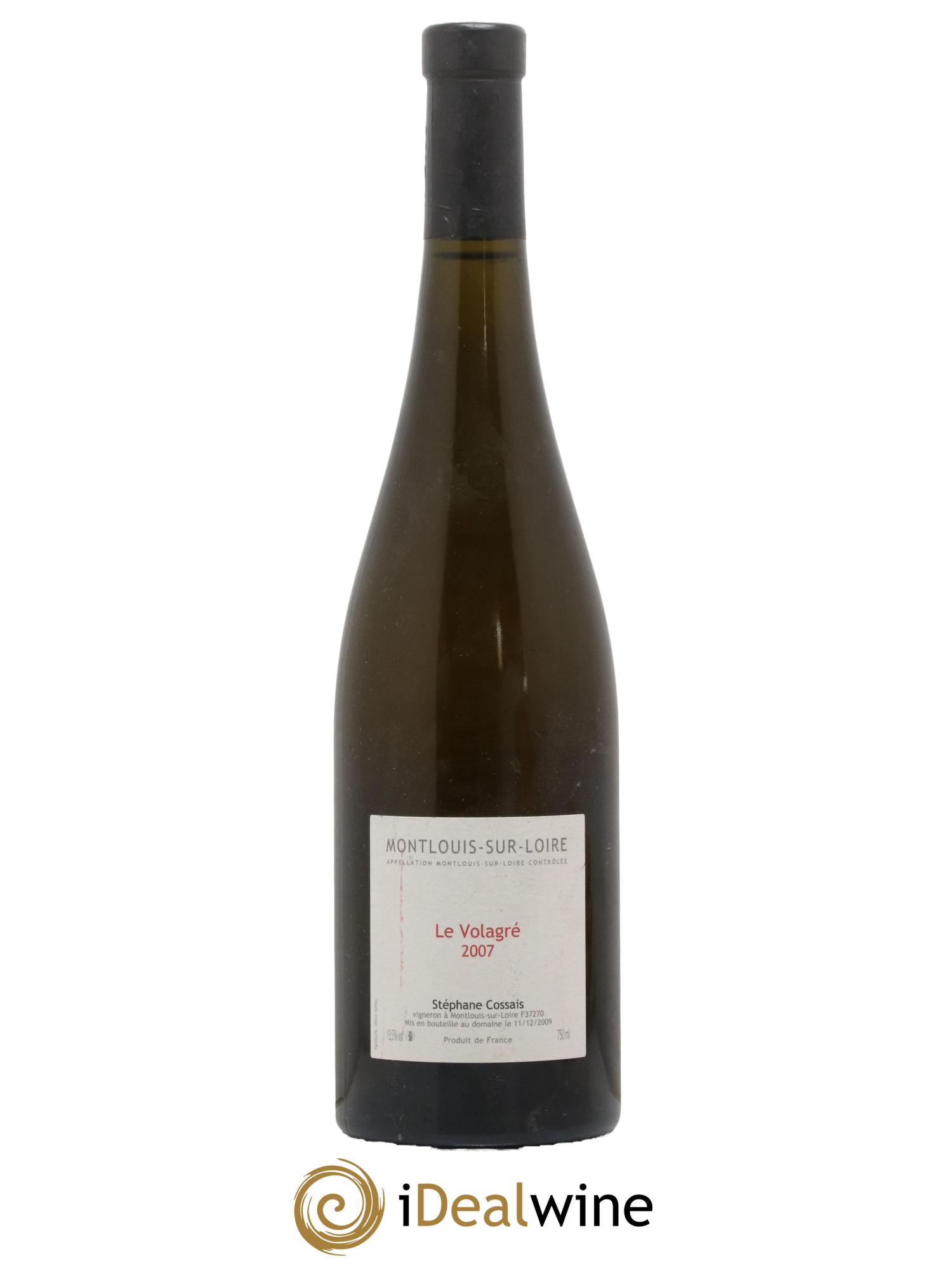Montlouis-sur-Loire Le Volagré Stéphane Cossais 2007 - Lot de 1 bouteille - 0