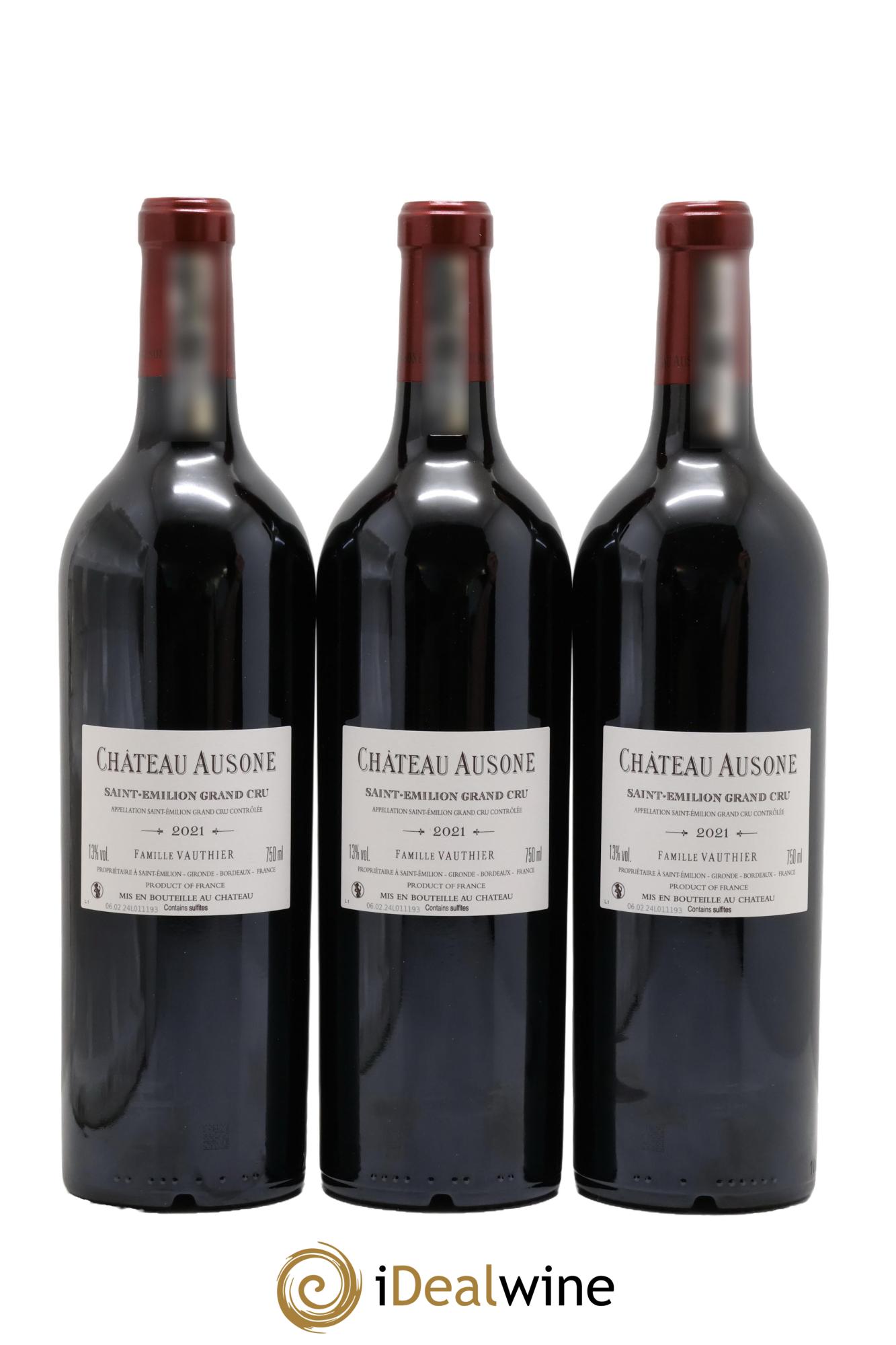 Château Ausone 1er Grand Cru Classé A 2021 - Lot de 3 bouteilles - 1