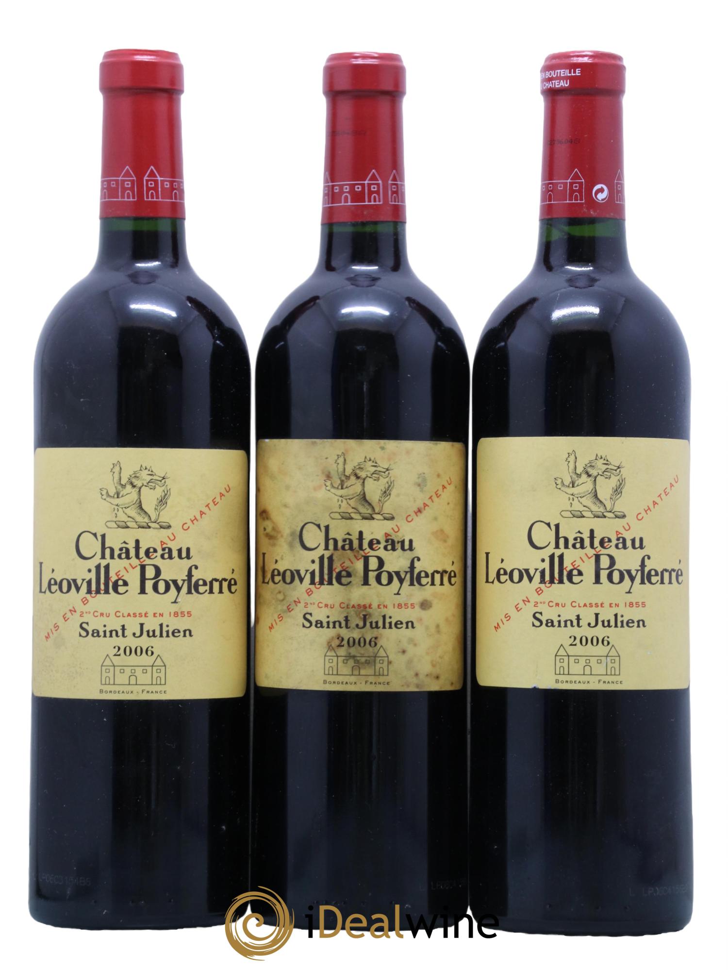 Château Léoville Poyferré 2ème Grand Cru Classé 2006 - Lot de 3 bouteilles - 0