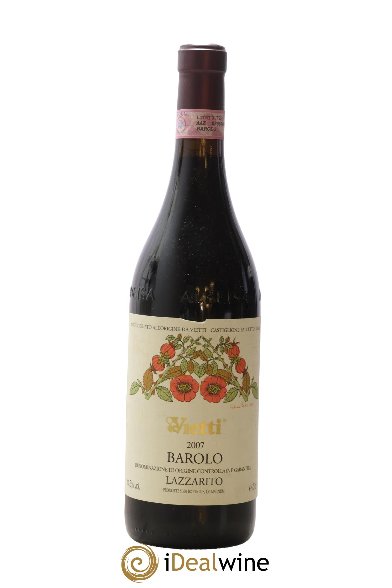 Barolo DOCG Lazzarito Vietti 2007 - Lot de 1 bouteille - 0