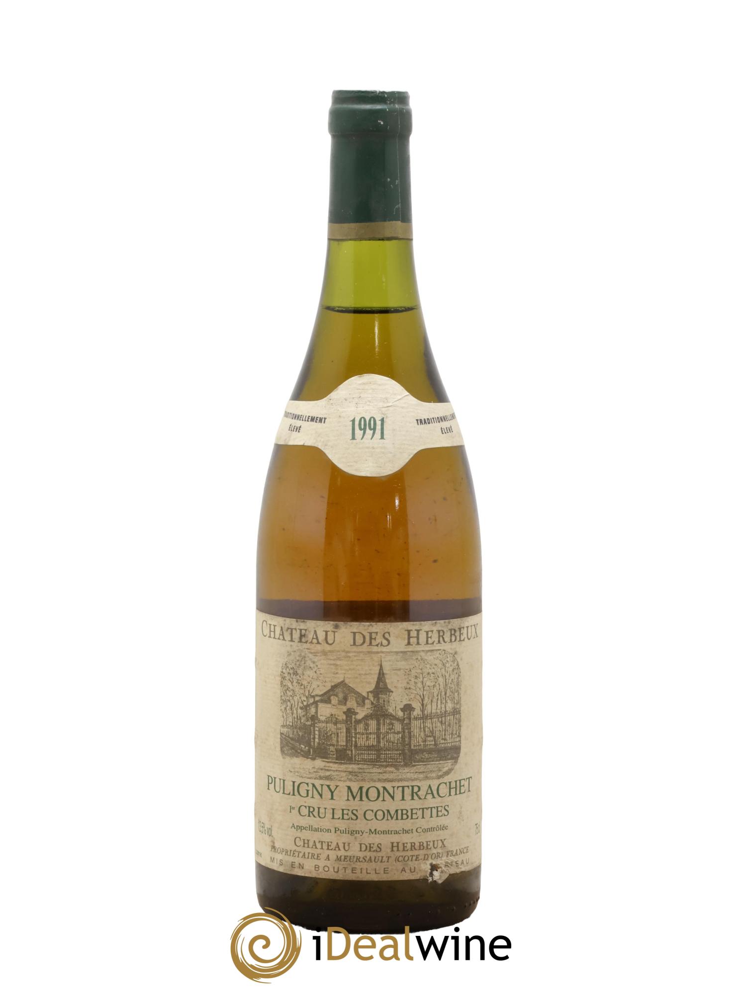 Puligny-Montrachet 1er Cru Les Combettes Château Des Herbeux 1991 - Lot de 1 bouteille - 0