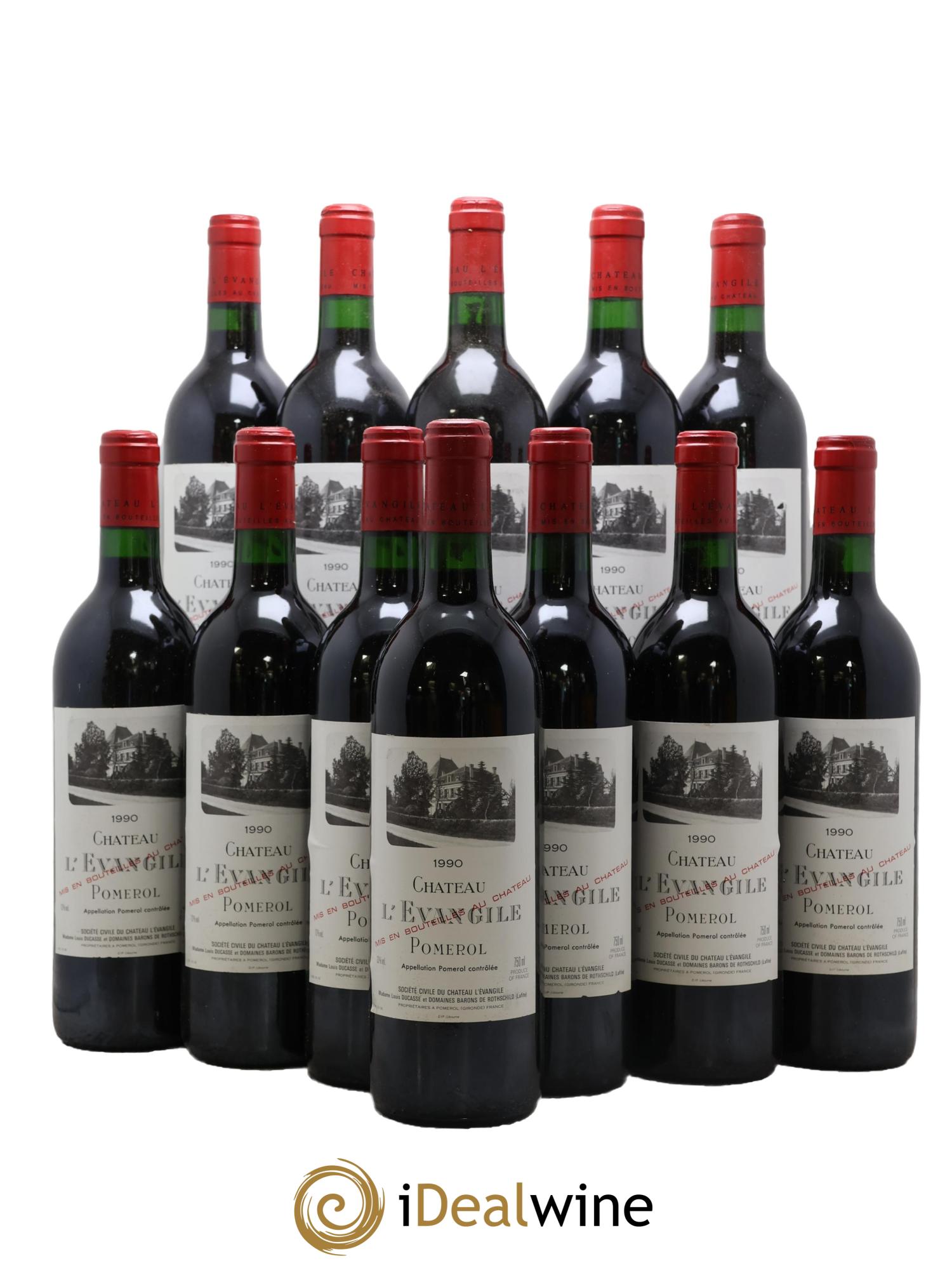 Château l' Évangile 1990 - Lot of 12 bottles - 0