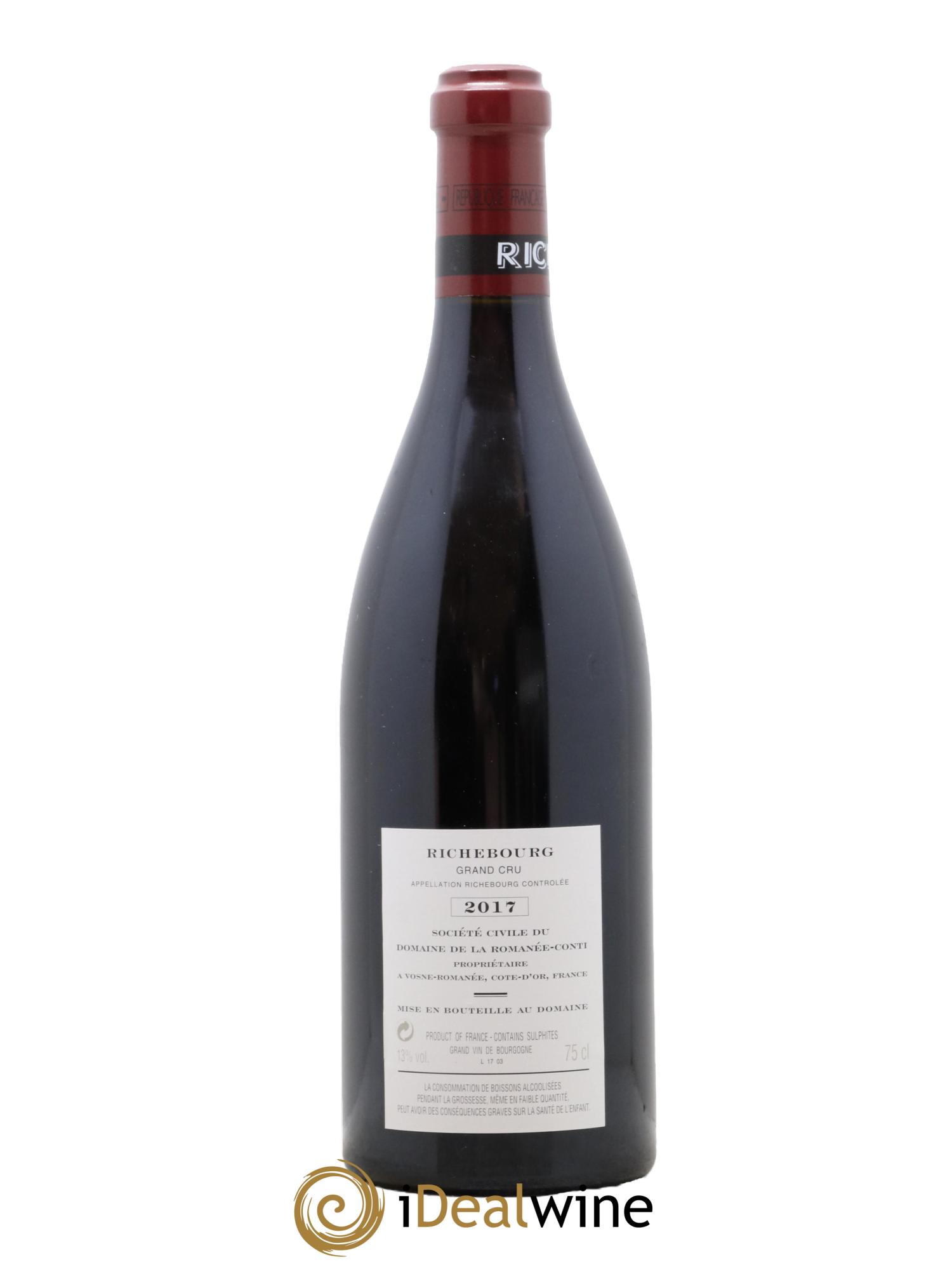 Richebourg Grand Cru Domaine de la Romanée-Conti  2017 - Lotto di 1 bottiglia - 1