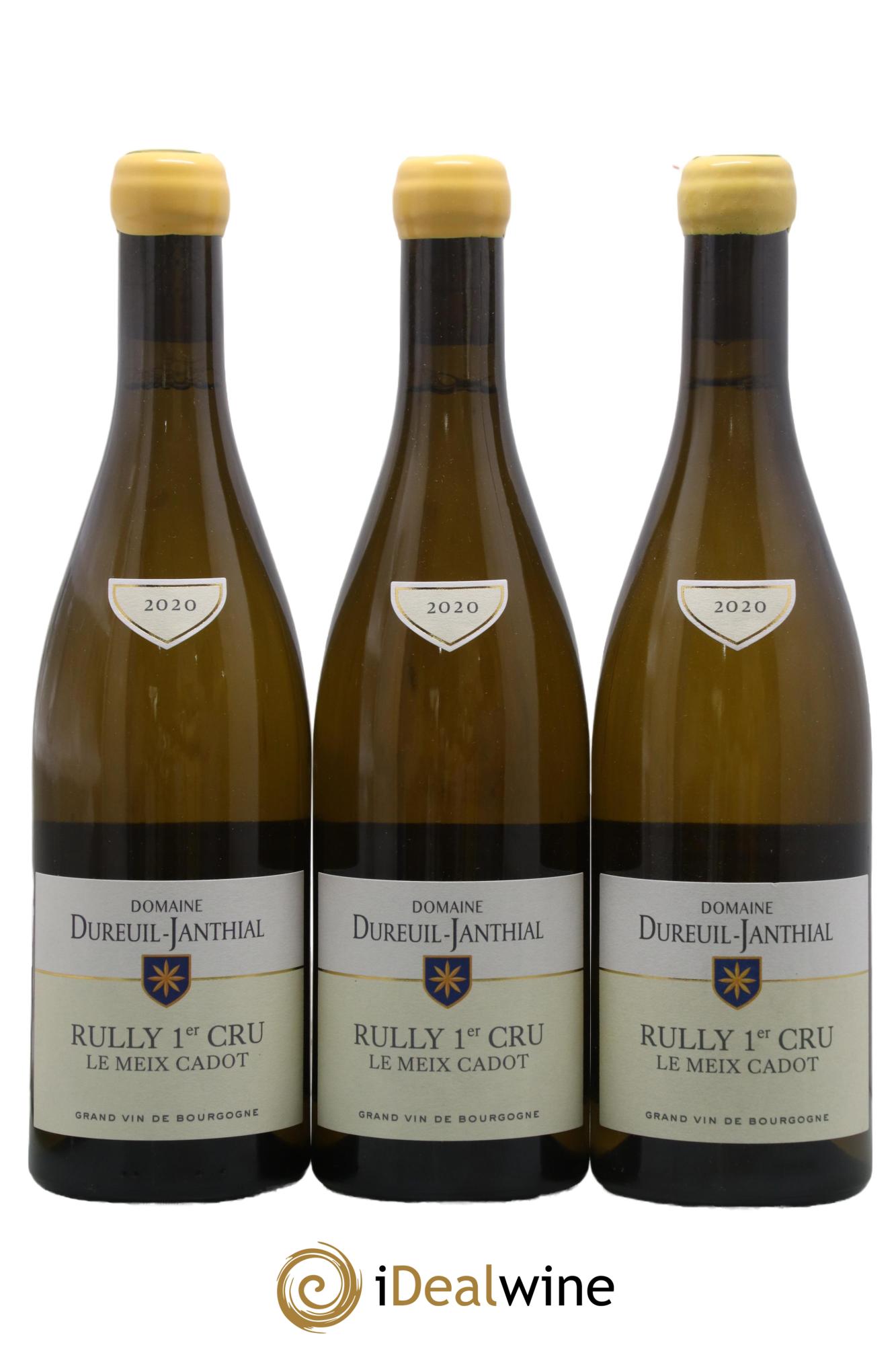 Rully 1er Cru Le Meix Cadot Vincent Dureuil-Janthial 2020 - Lot de 3 bouteilles - 0