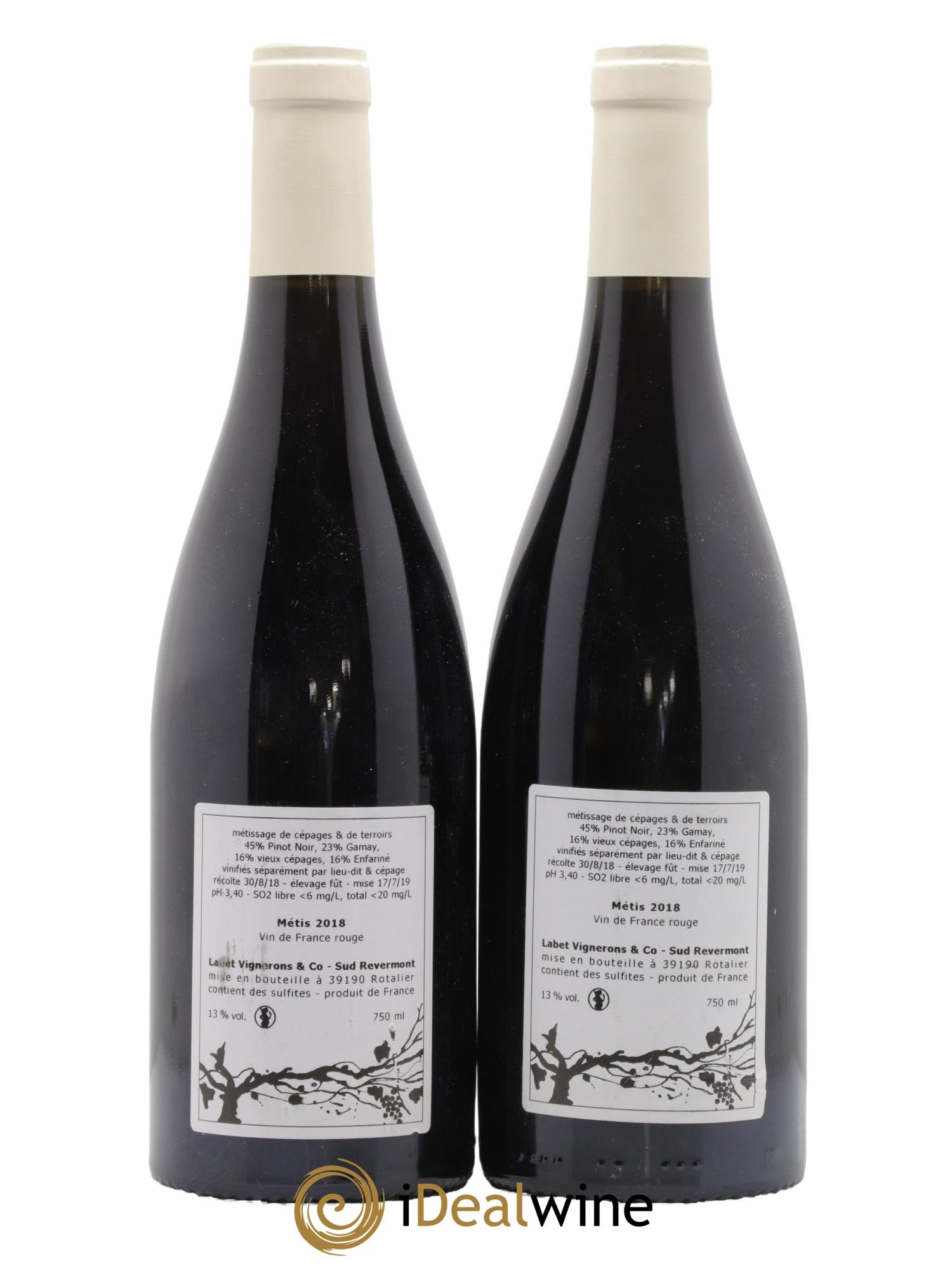 Vin de France Métis Romain - Julien - Charline Labet 2018 - Lot de 2 bouteilles - 1