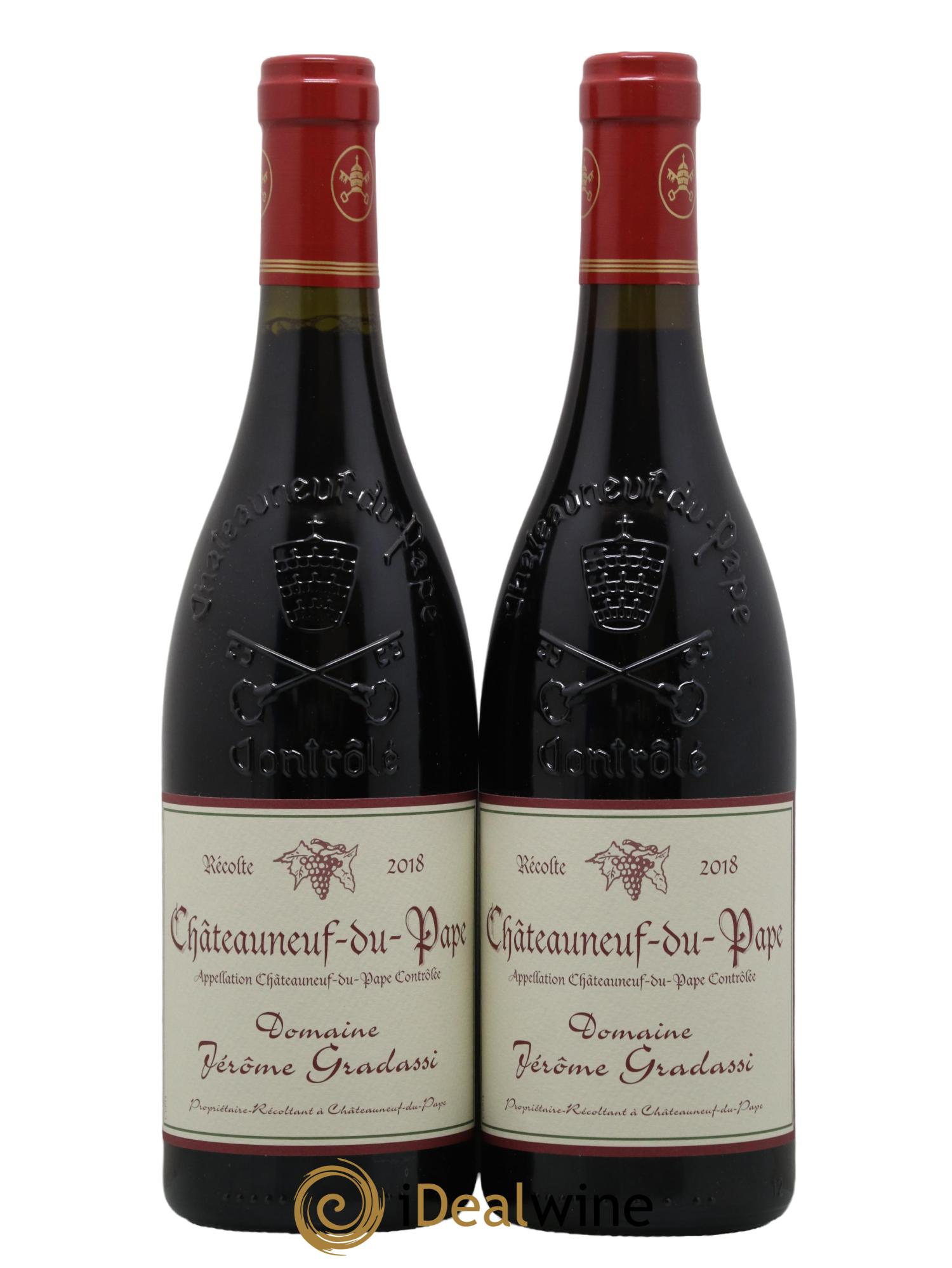 Châteauneuf-du-Pape Jérôme Gradassi 2018 - Lotto di 2 bottiglie - 0