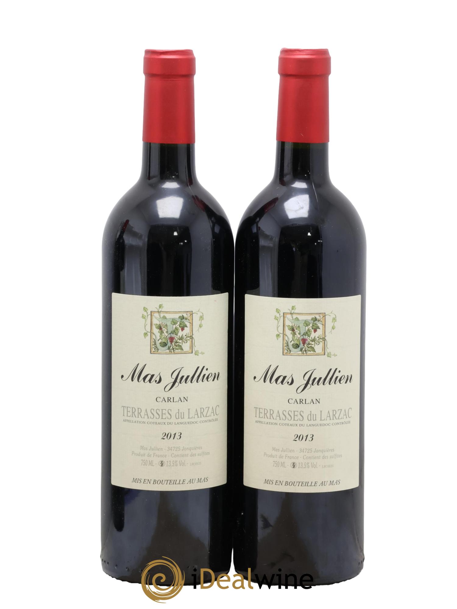 Terrasses du Larzac Mas Jullien Carlan Olivier Jullien 2013 - Lot de 2 bouteilles - 0