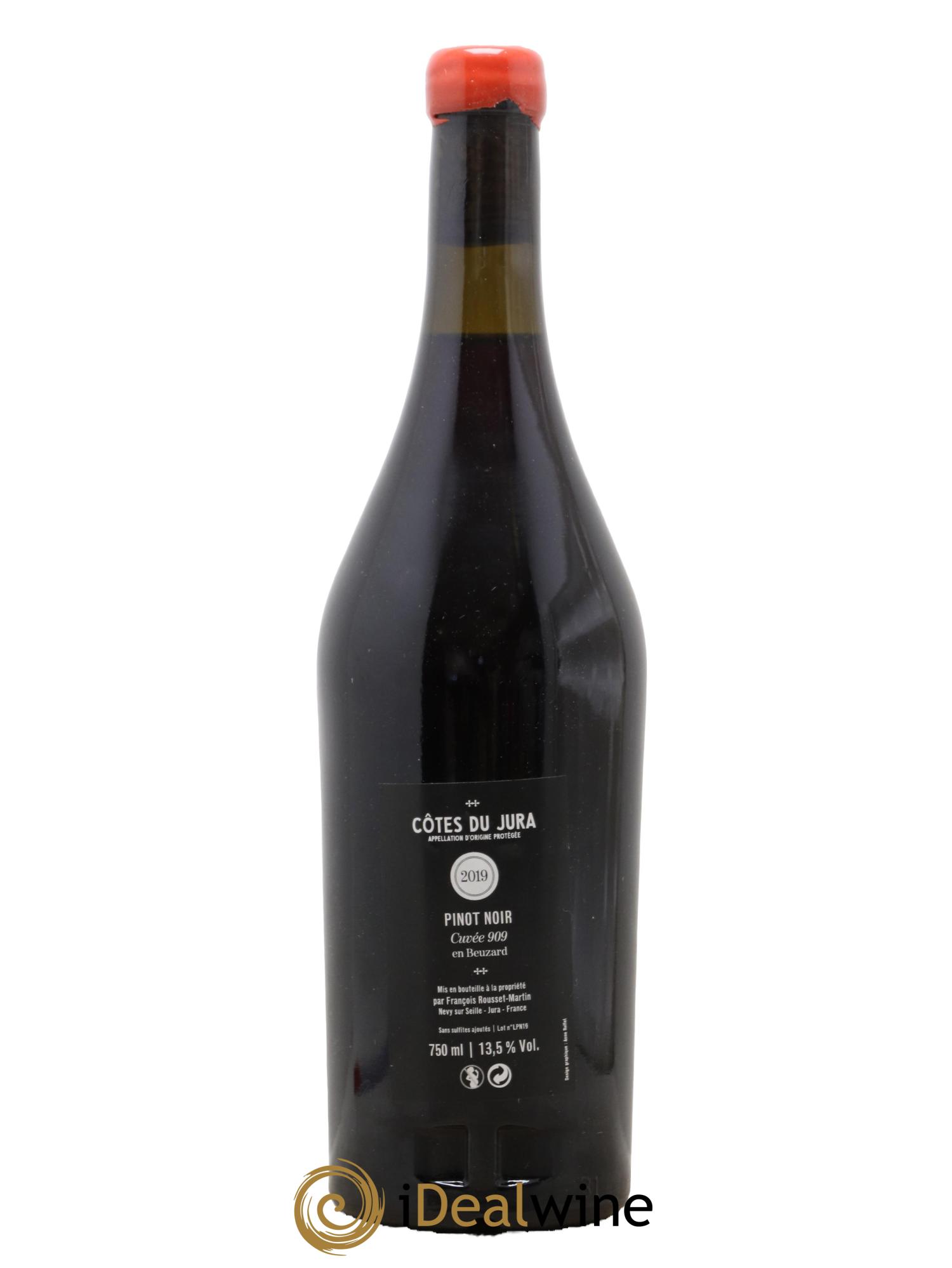 Côtes du Jura Pinot noir En Beuzard 909 François Rousset Martin 2019 - Lot de 1 bouteille - 1