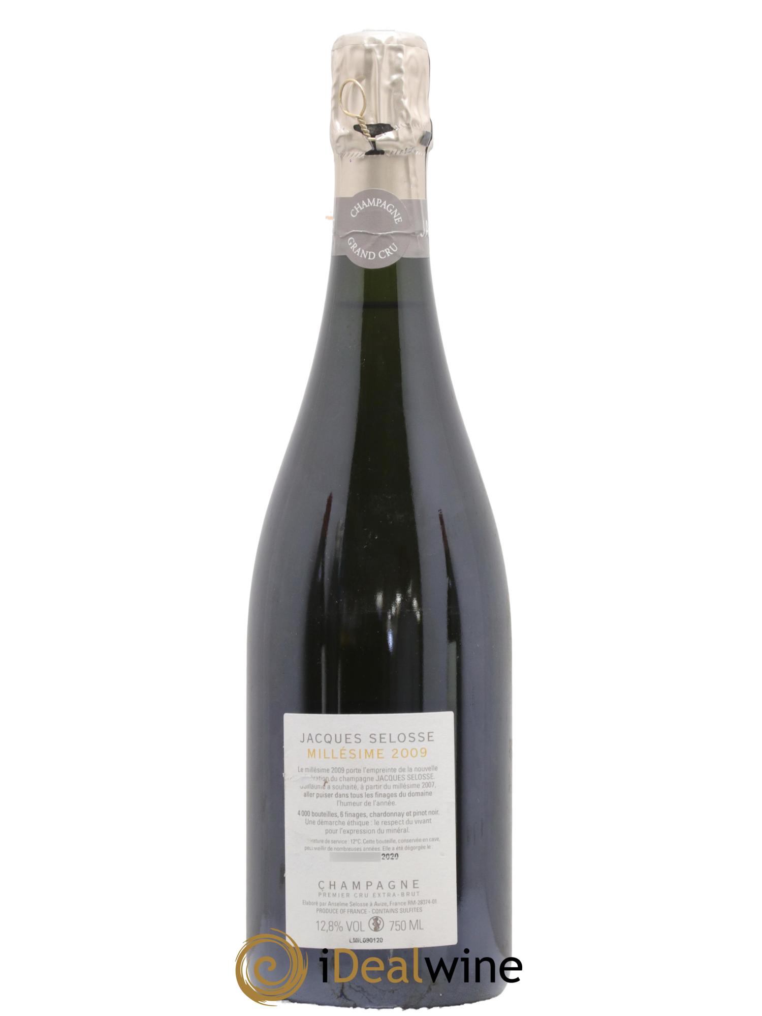 1er Cru Millésimé Extra-Brut Jacques Selosse 2009 - Lotto di 1 bottiglia - 1