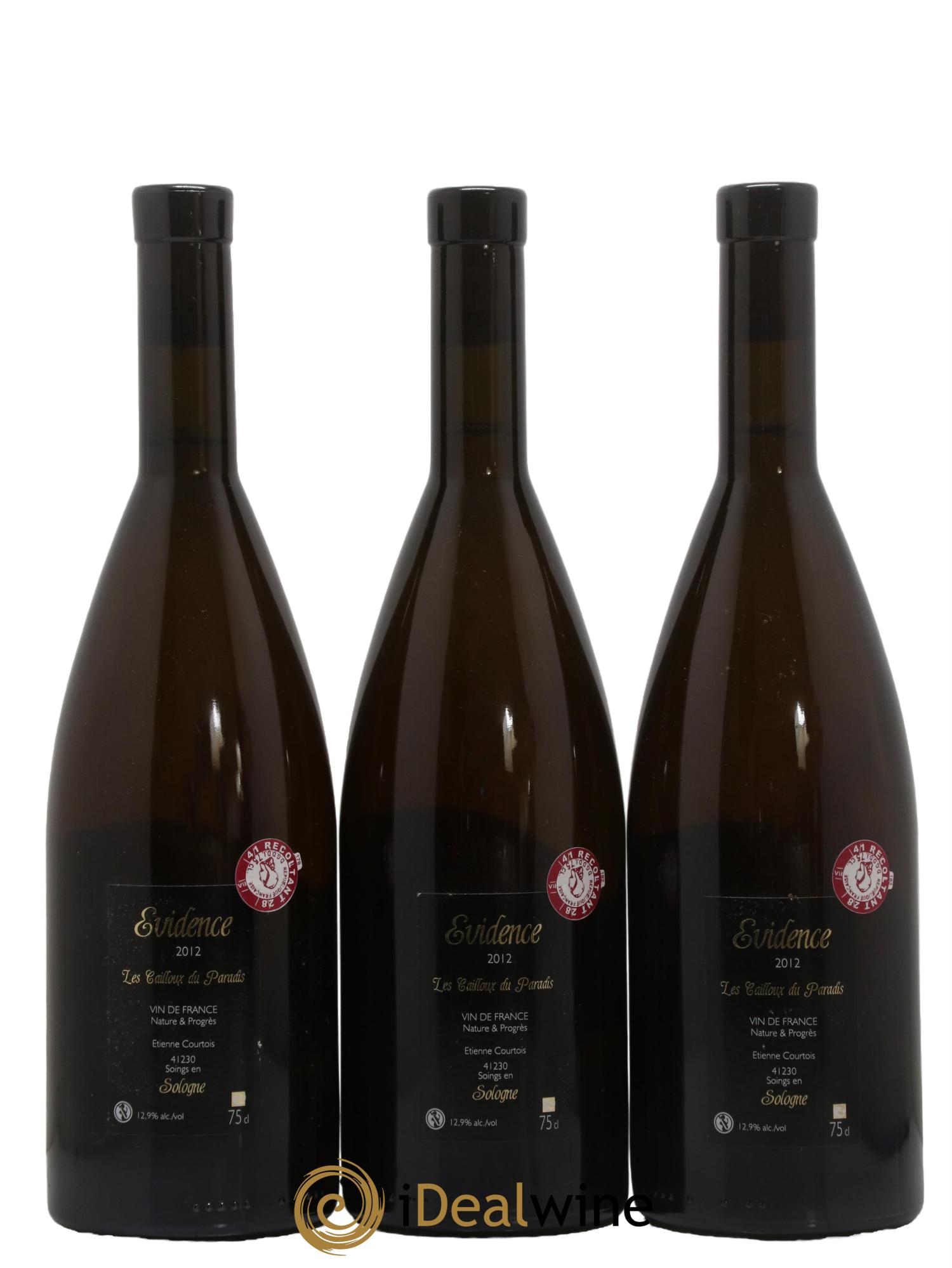 Vin de France Evidence Les Cailloux du Paradis 2012 - Lot de 3 bouteilles - 1
