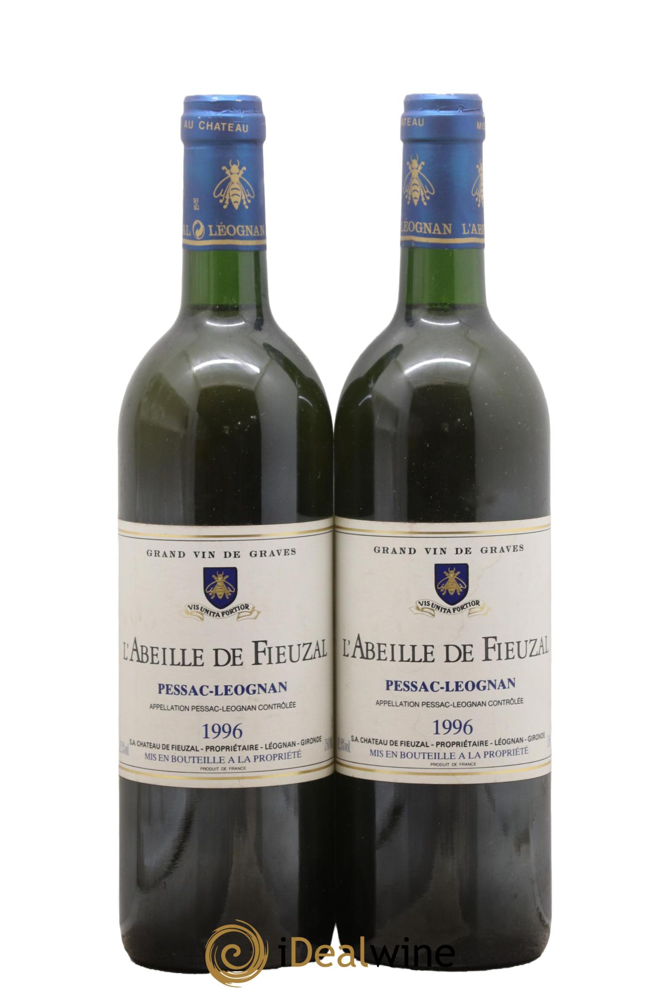 Abeille de Fieuzal Second Vin 1996 - Posten von 2 Flaschen - 0