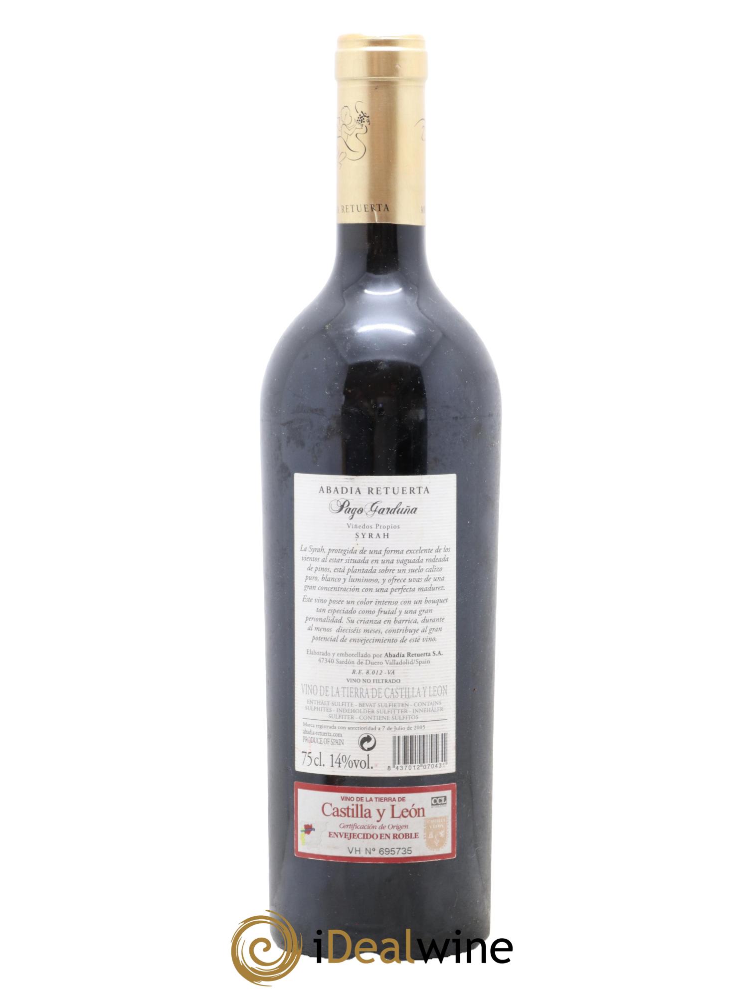 Castilla y Leon Pago Negralada Syrah Abadia Retuerta 2010 - Lot de 1 bouteille - 1