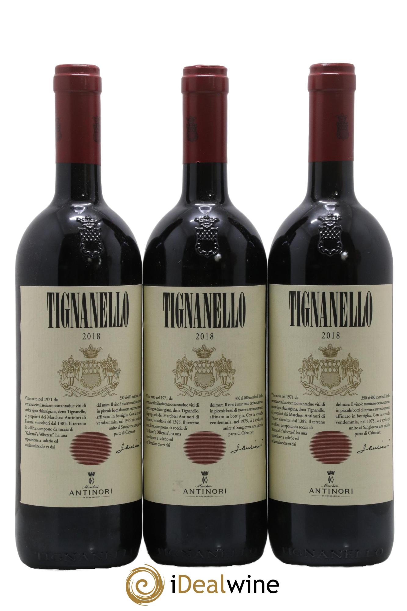 Toscana IGT Tignanello Tenuta Tignanello - Marchesi Antinori 2018 - Lot of 3 bottles - 0