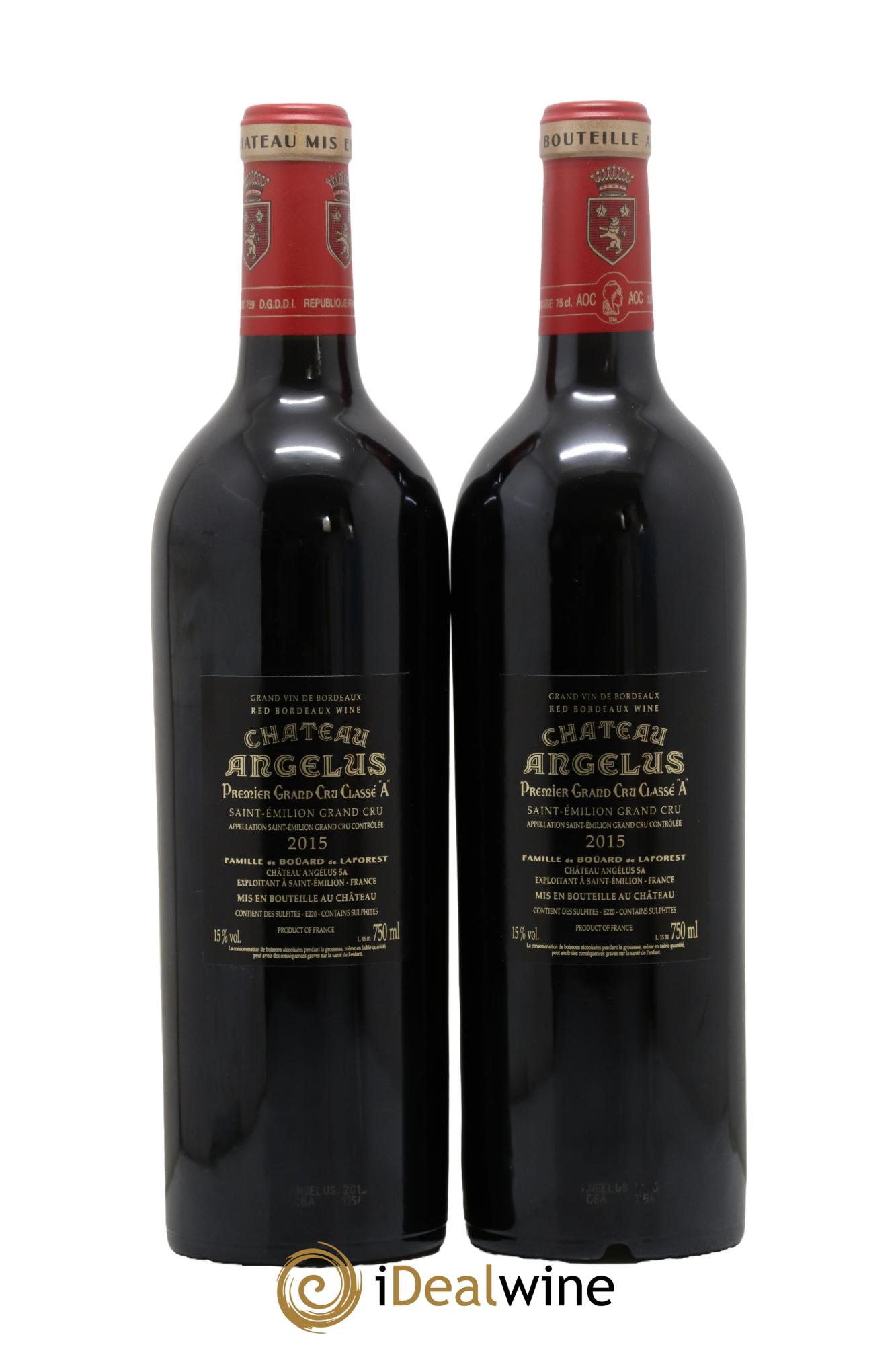 Château Angélus 1er Grand Cru Classé A 2015 - Posten von 2 Flaschen - 1