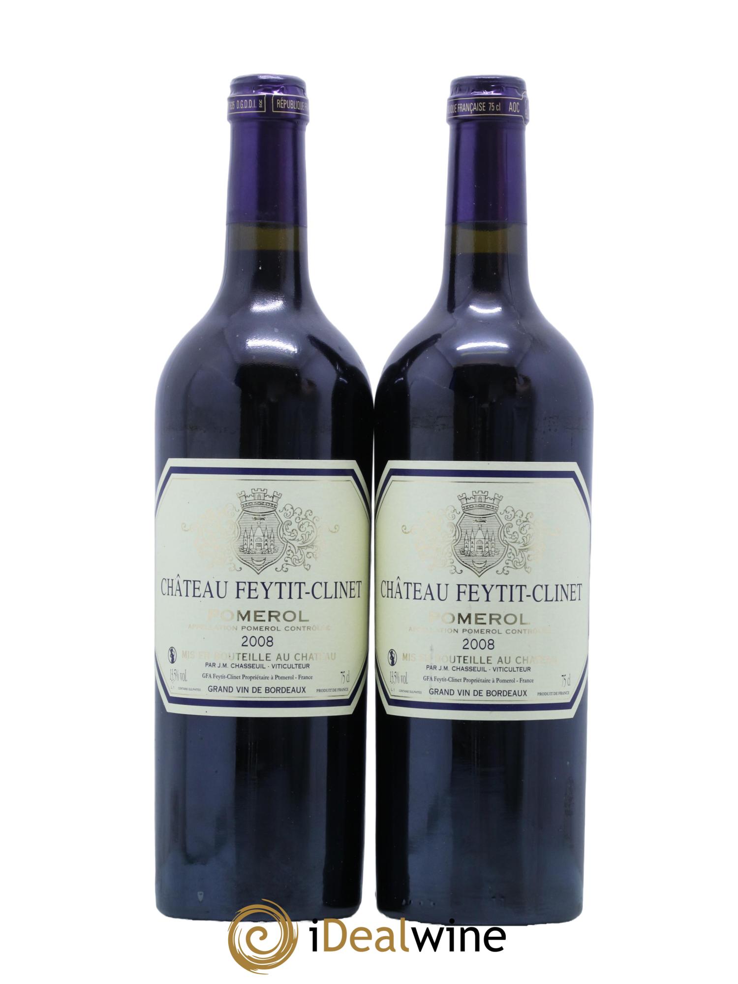 Château Feytit-Clinet 2008 - Lot de 2 bouteilles - 0