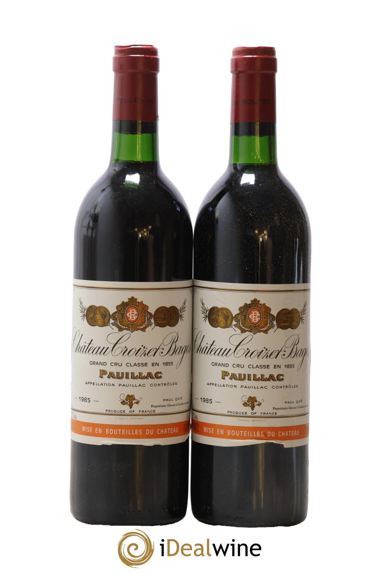 Château Croizet Bages 5ème Grand Cru Classé 1985 - Posten von 2 Flaschen - 0