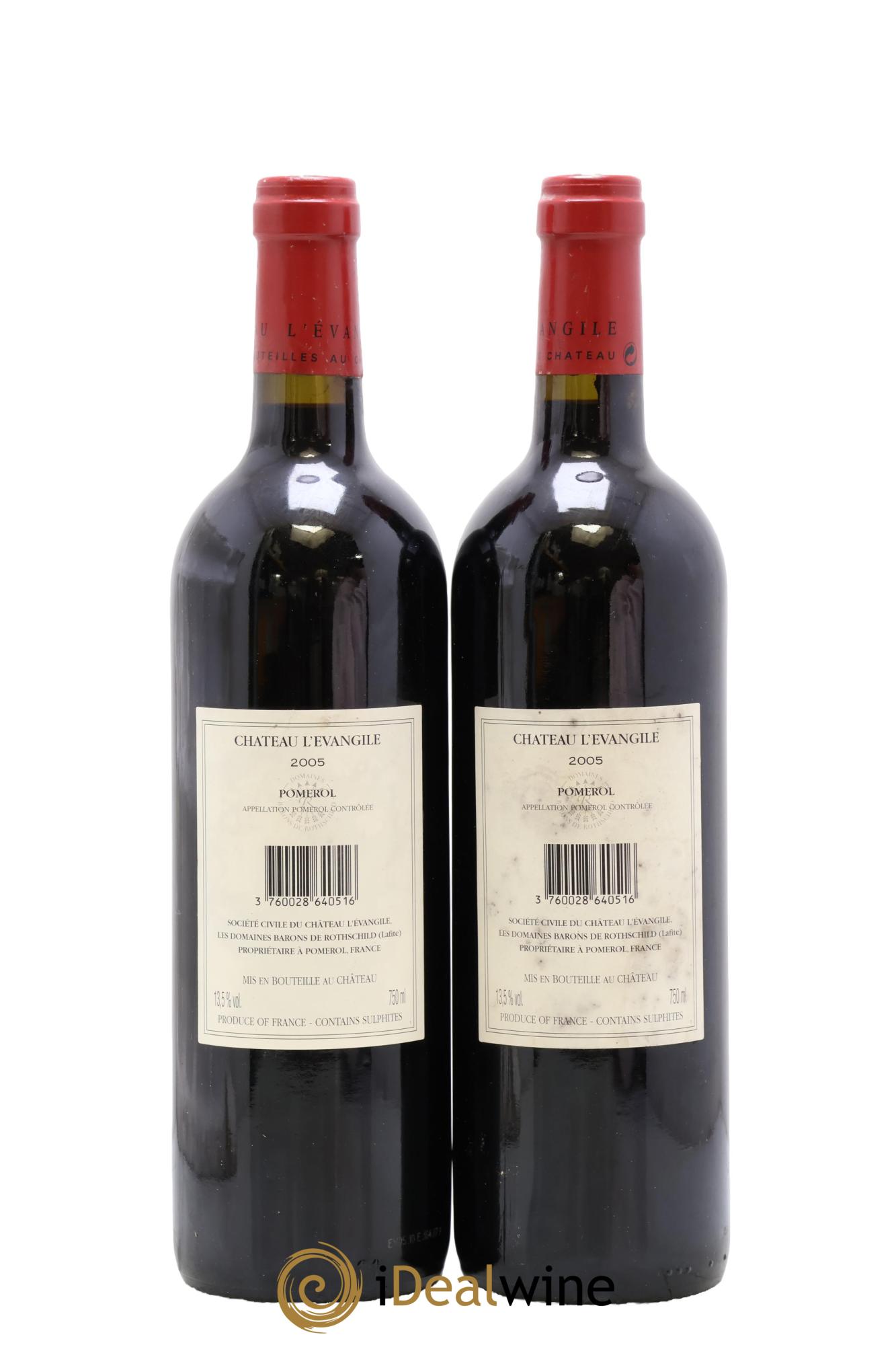 Château l' Évangile 2005 - Lot de 2 bouteilles - 1