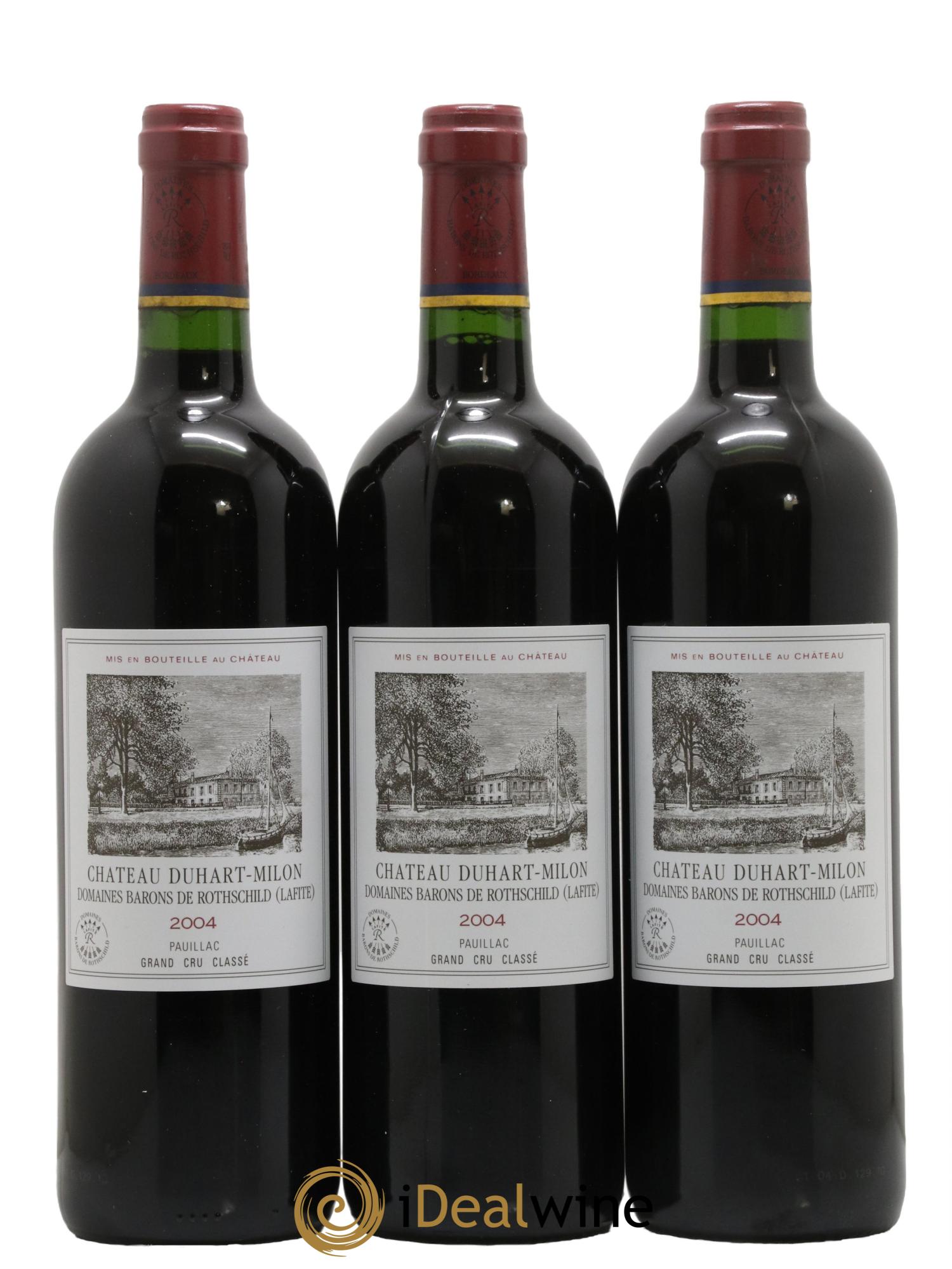 Château Duhart-Milon 4ème Grand Cru Classé 2004 - Lot de 3 bouteilles - 0