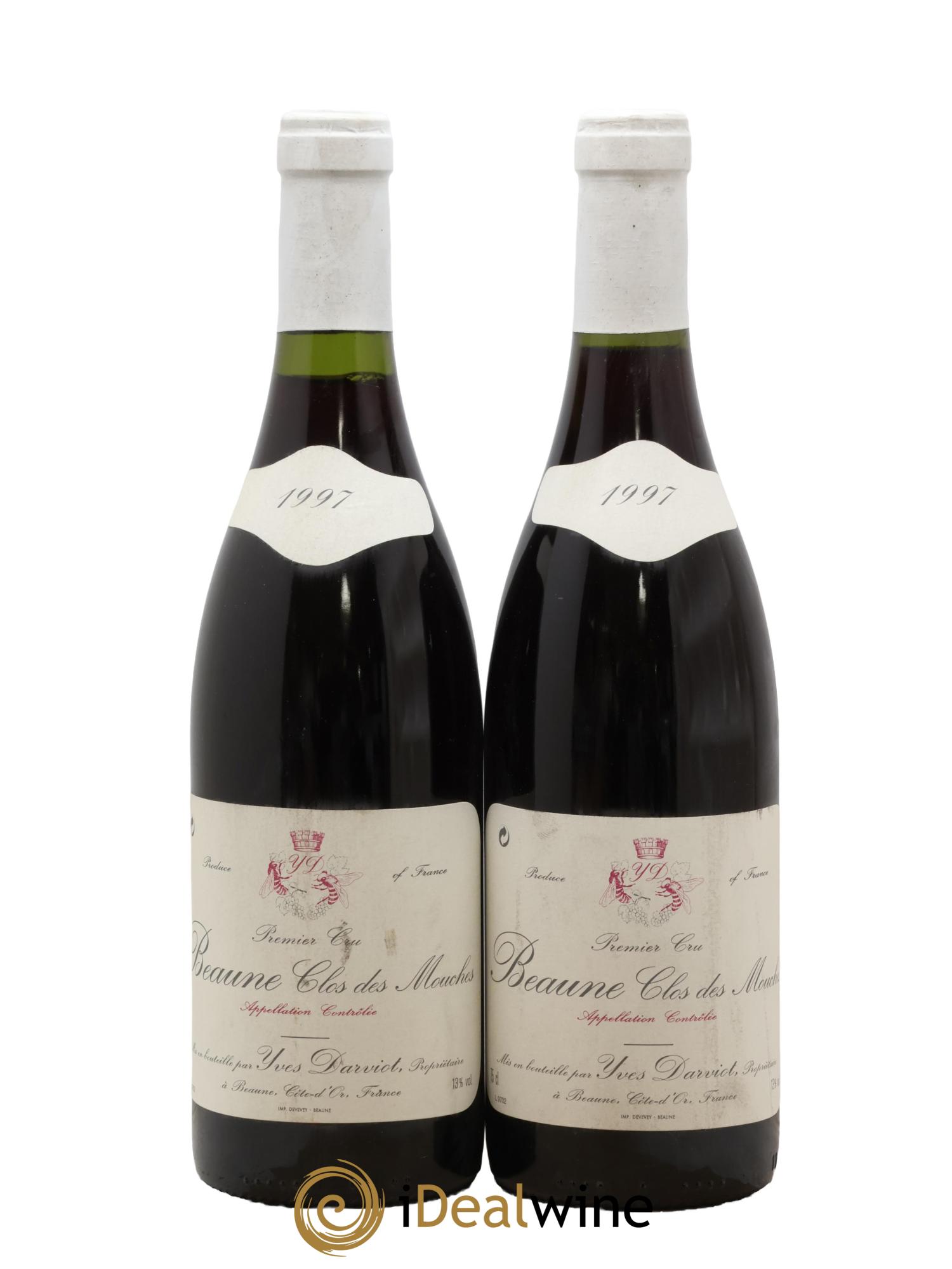 Beaune 1er Cru Clos Des Mouches Yves Darviot 1997 - Lot de 2 bouteilles - 0