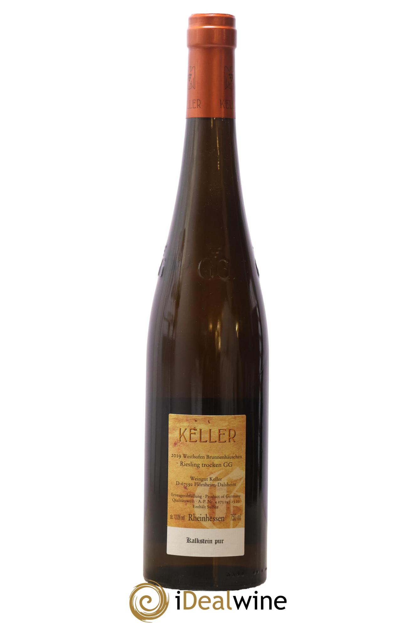 Riesling Trocken GG Abts Erde Westhofen Brunnenhäuschen Keller 2019 - Lot of 1 bottle - 1