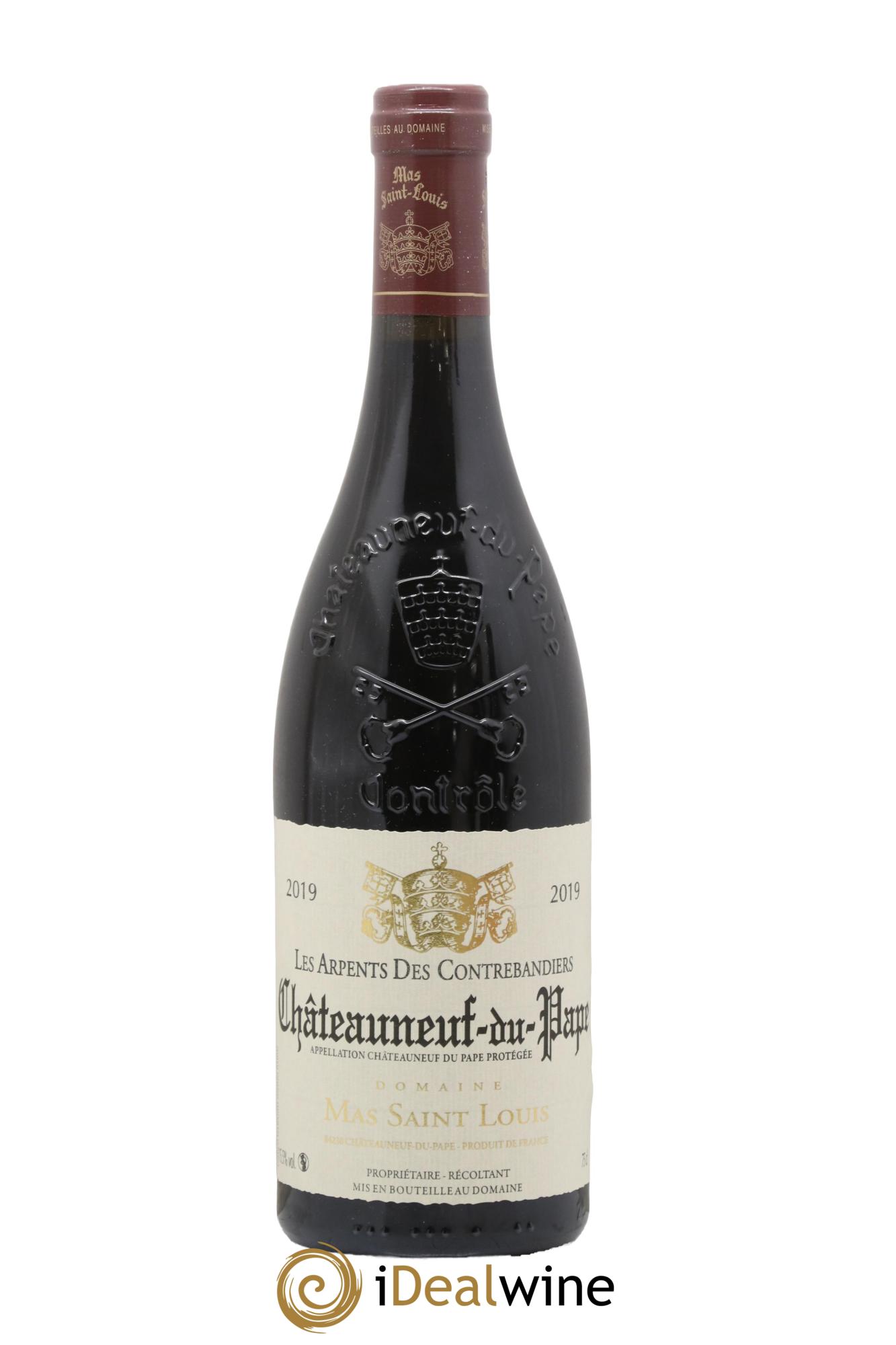 Châteauneuf-du-Pape Les Arpents des Contrebandiers Mas Saint-Louis 2019 - Lot de 1 bouteille - 0