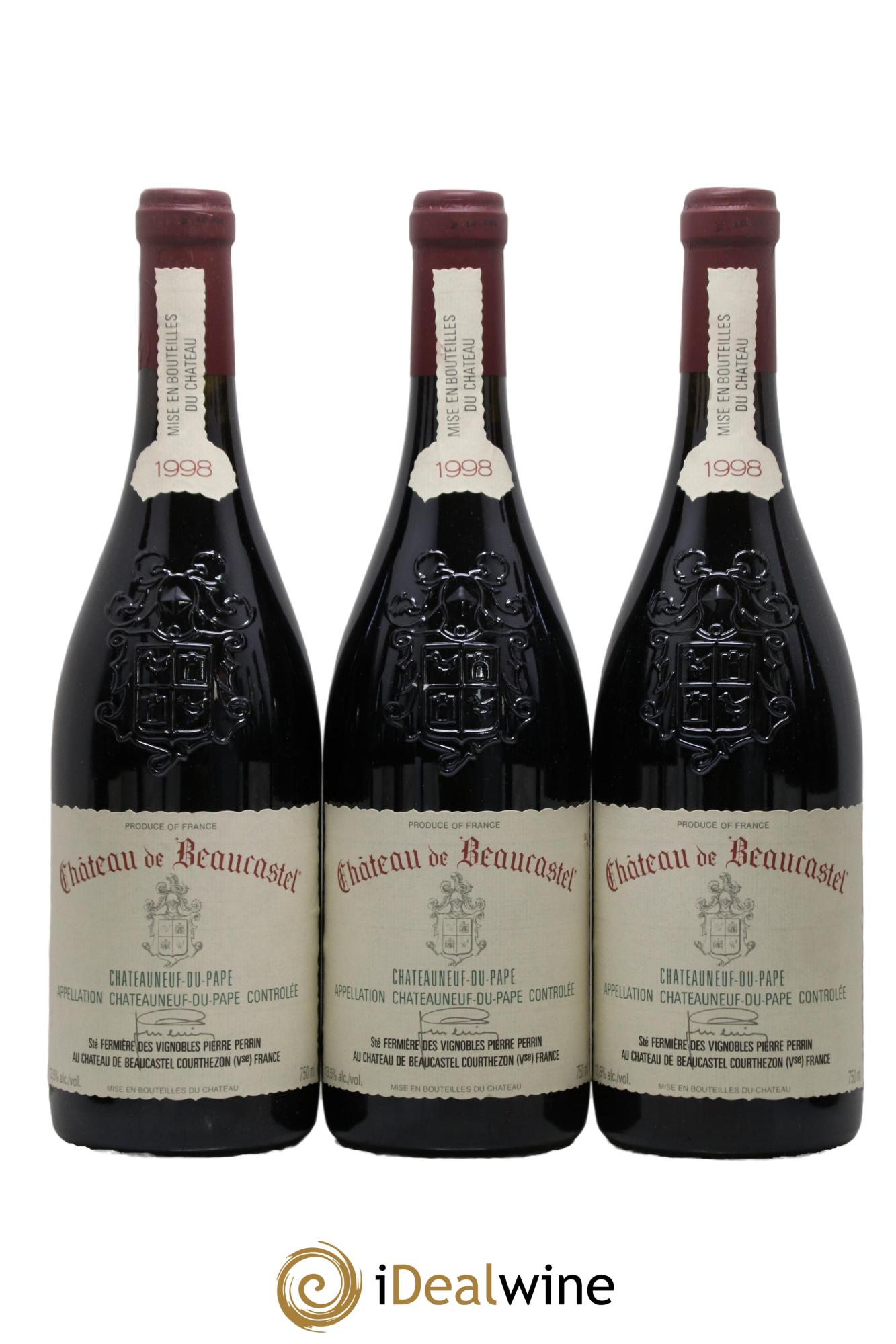 Châteauneuf-du-Pape Château de Beaucastel Famille Perrin 1998 - Lotto di 12 bottiglie - 1