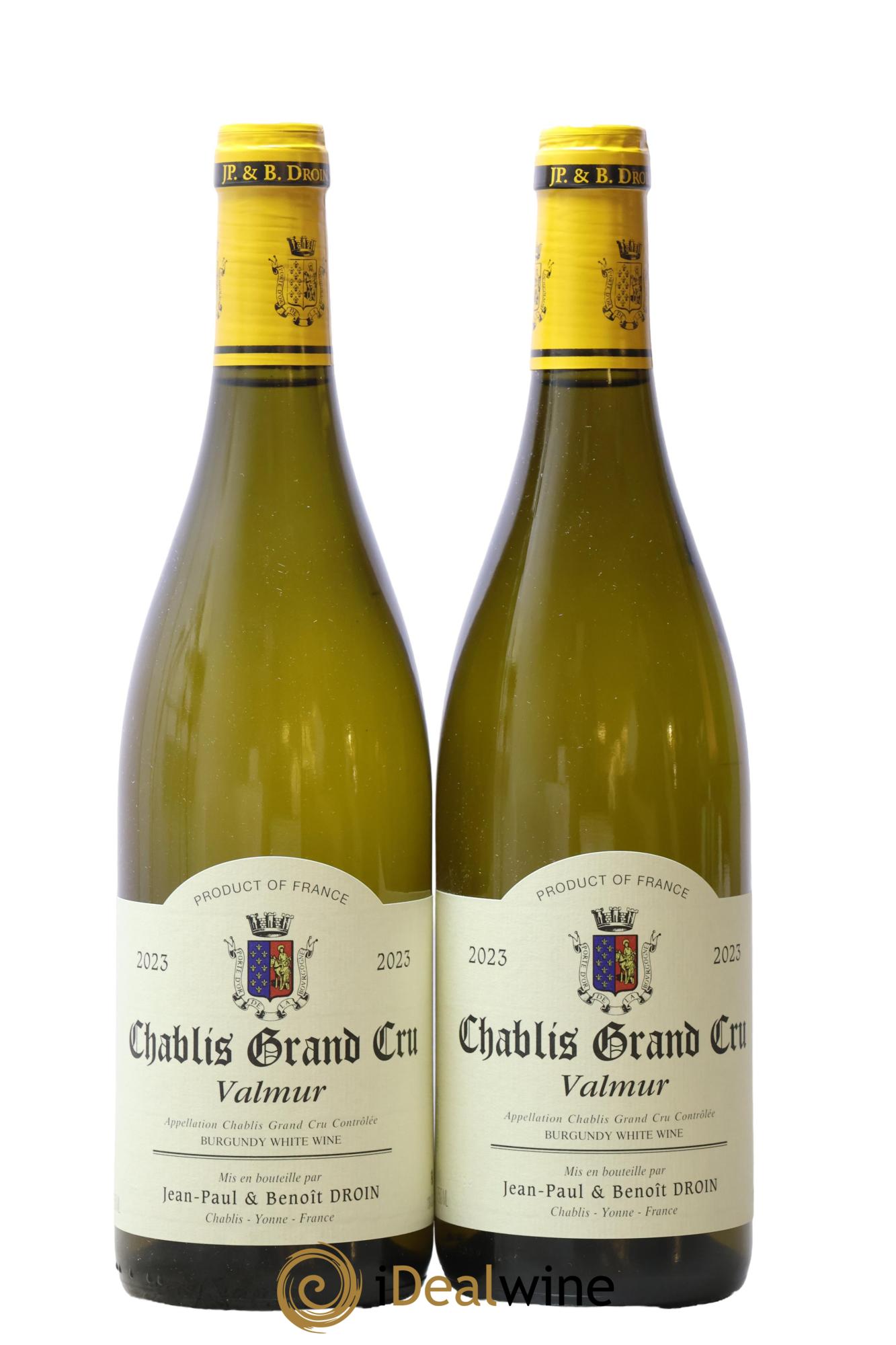 Chablis Grand Cru Valmur Jean-Paul & Benoît Droin (Domaine) 2023 - Lot de 2 bouteilles - 0