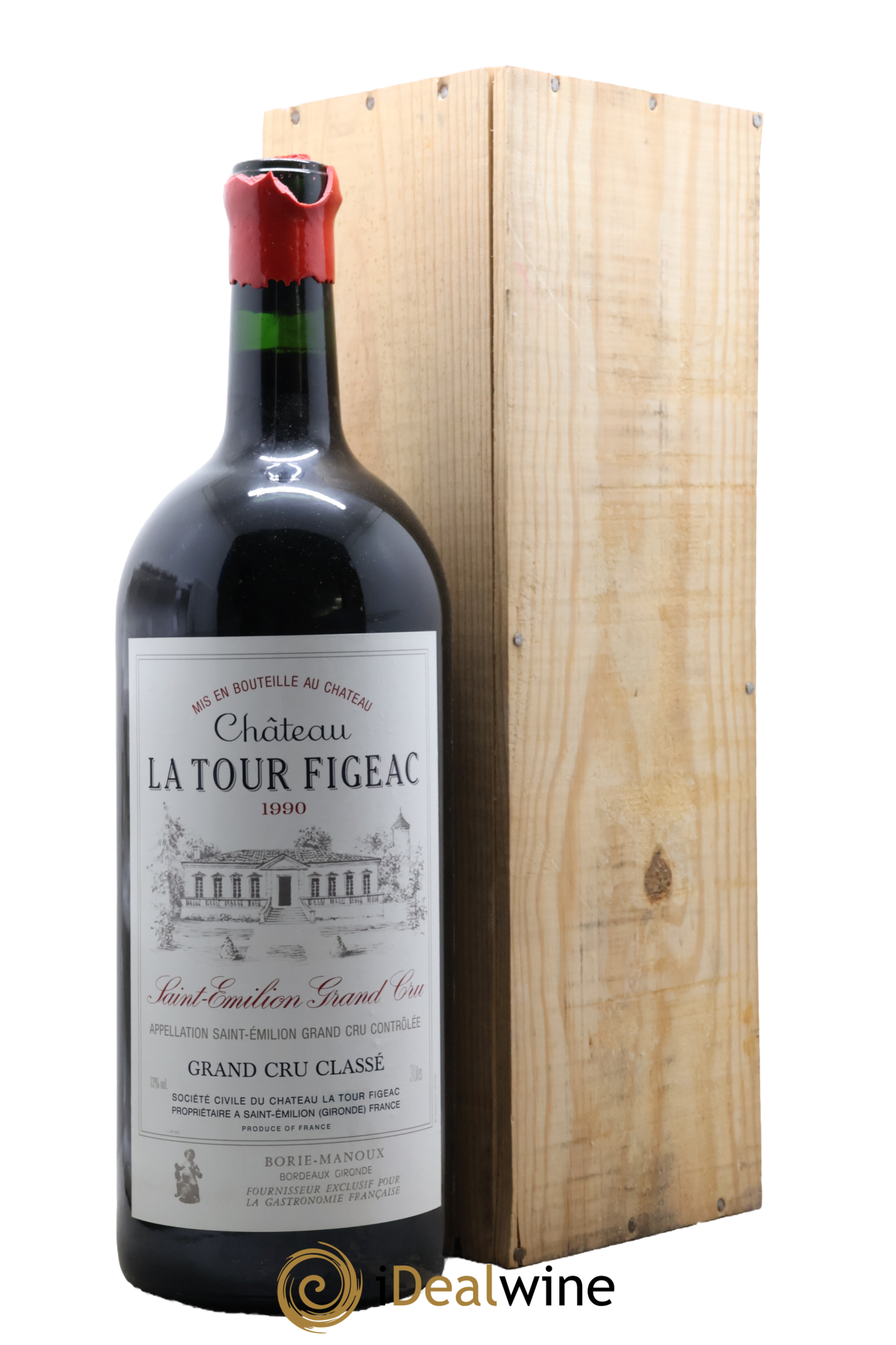 Château la Tour Figeac Grand Cru Classé 1990 - Lot de 1 double magnum - 0