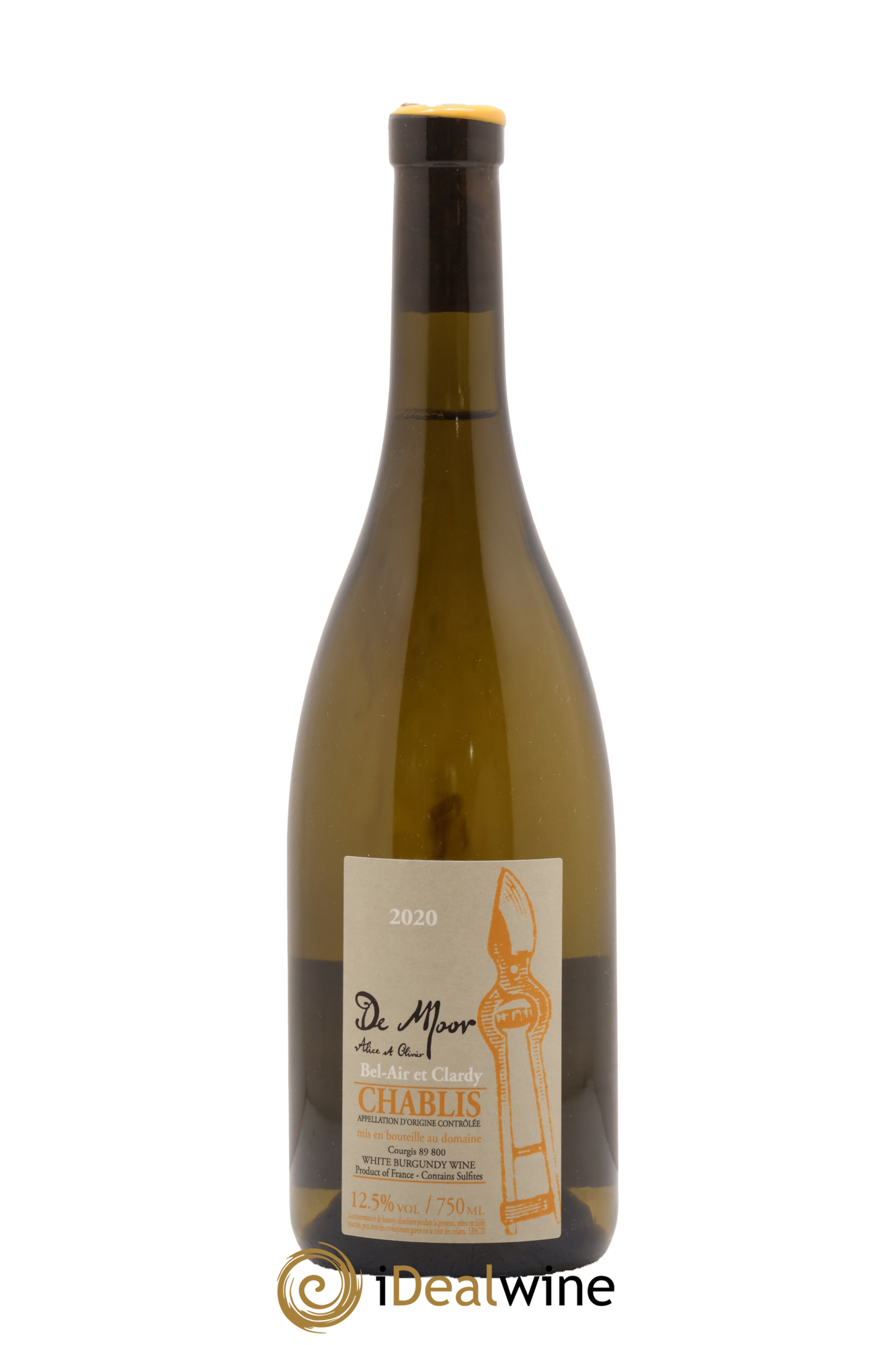 Chablis Bel Air et Clardy Alice et Olivier De Moor 2020 - Lot de 1 bouteille - 0