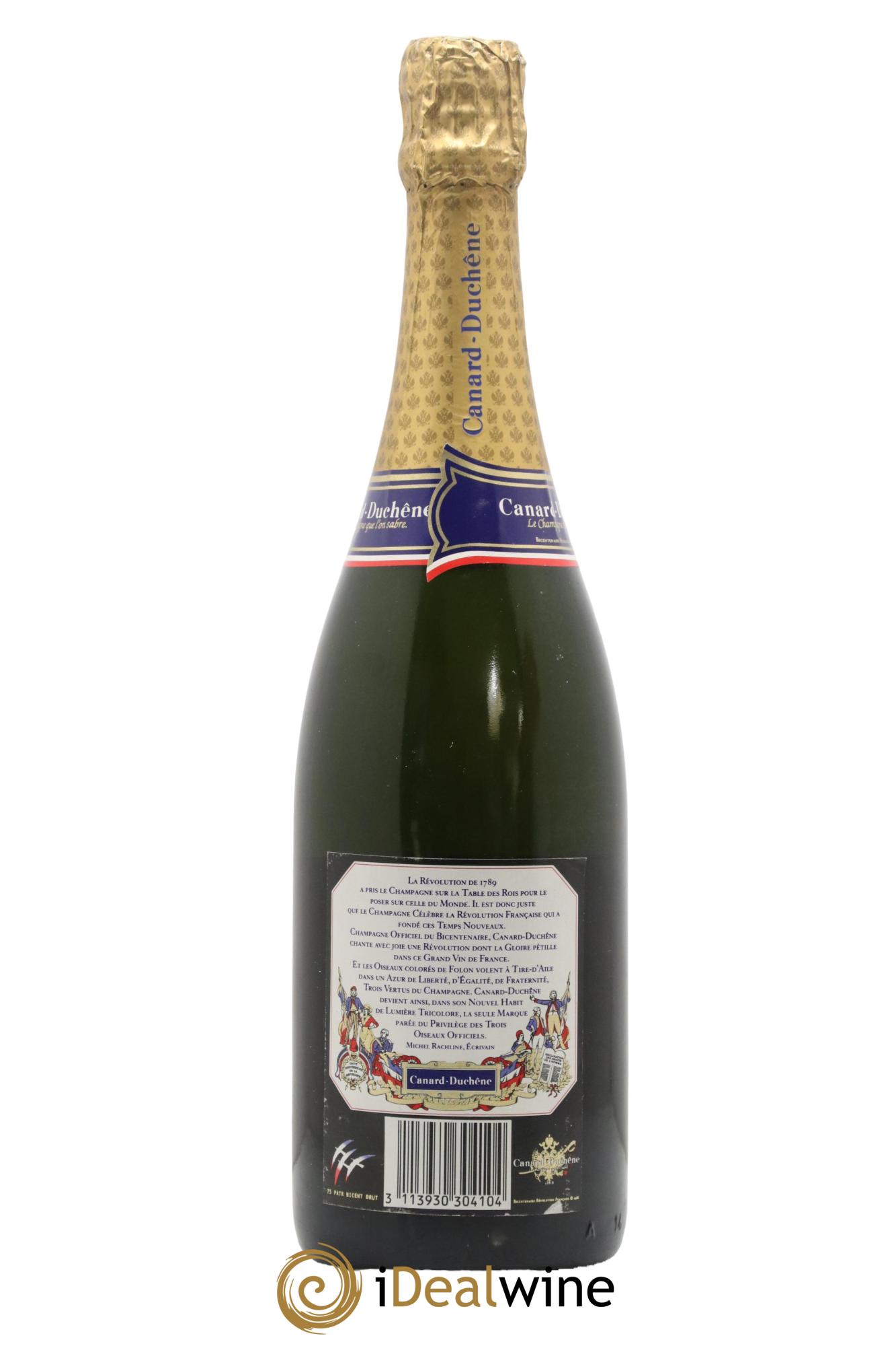 Champagne Cuvée Spéciale Bicentenaire de la Révolution Française Maison Canard Duchêne - Lot de 1 bouteille - 1