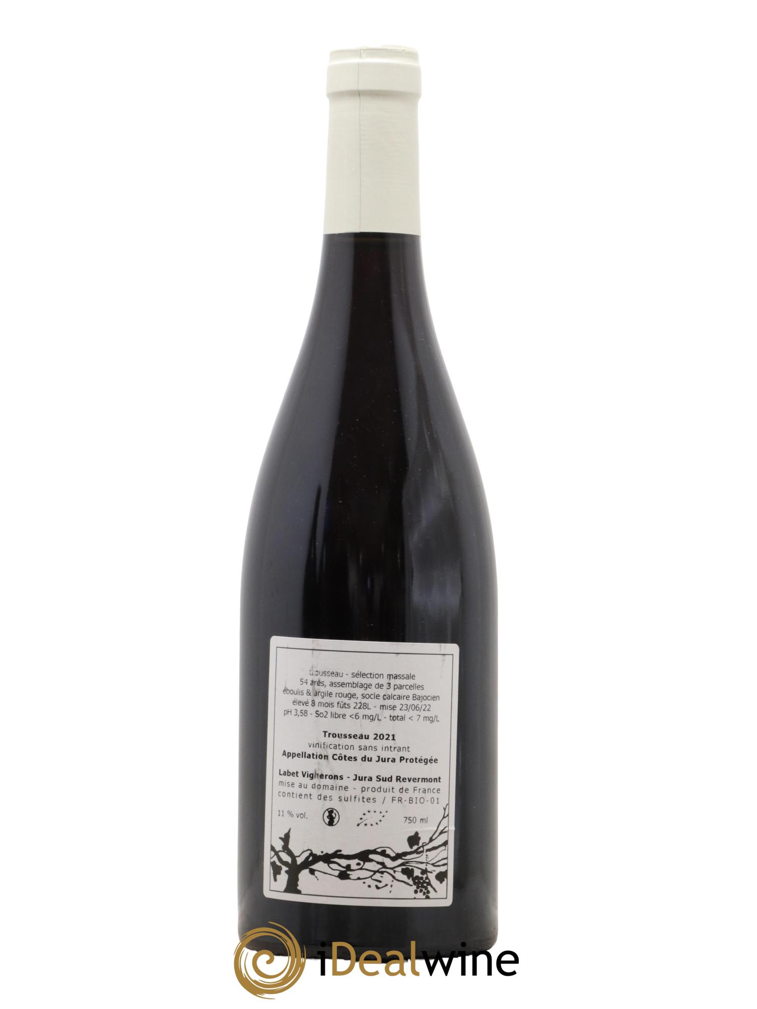 Côtes du Jura Trousseau Sélection Massale Romain - Julien - Charline Labet 2021 - Lot de 1 bouteille - 1