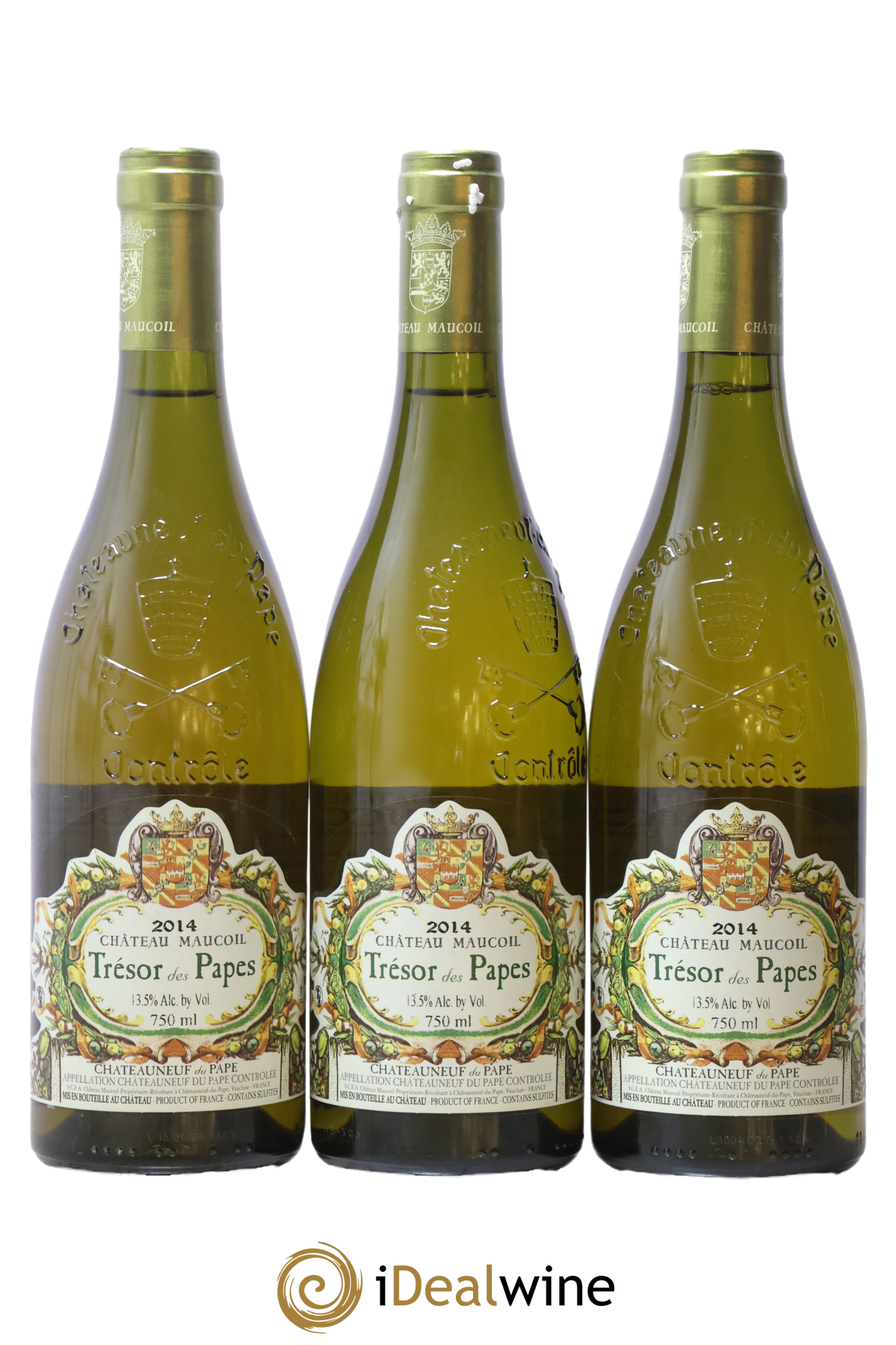 Châteauneuf-du-Pape Trésor Des Papes Château Maucoil 2014 - Lote de 3 botellas - 0